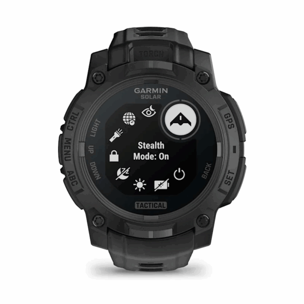 Instinct 3 Solar Tactical Watch Black Silicone Band 50 MM