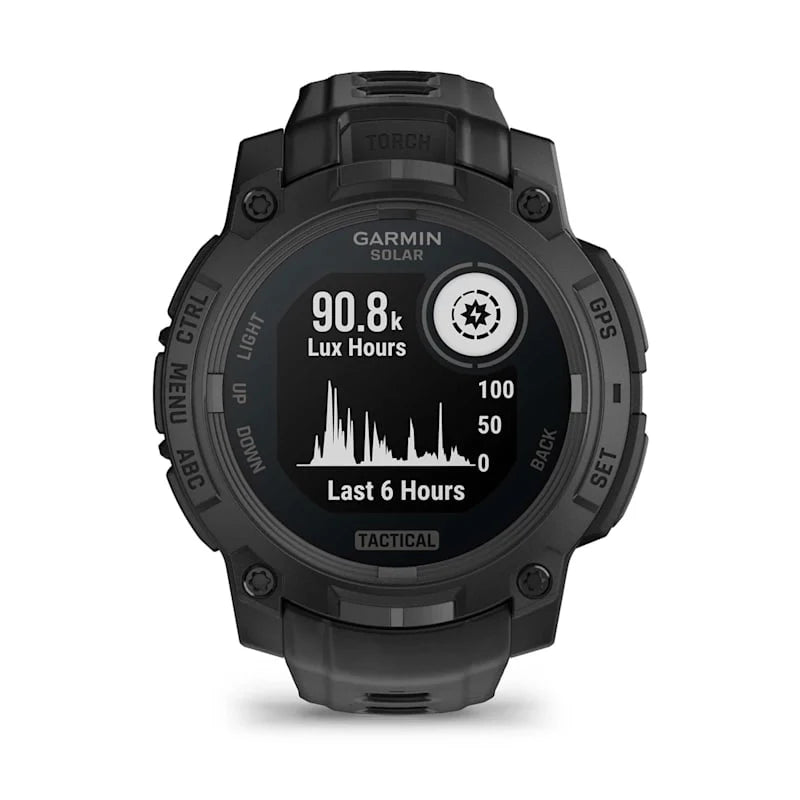 Instinct 3 Solar Tactical Watch Black Silicone Band 45 MM