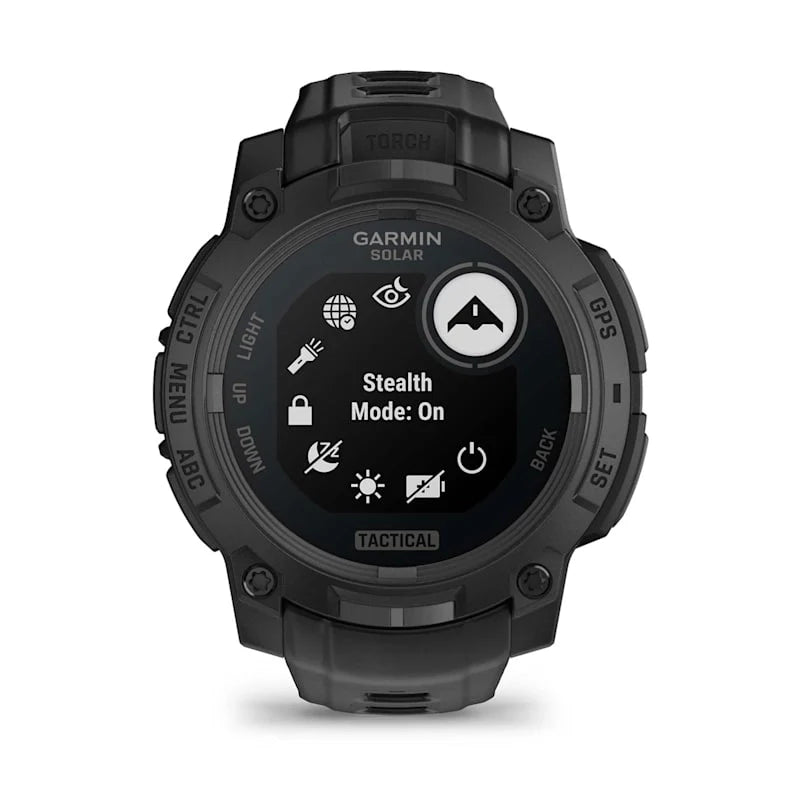 Instinct 3 Solar Tactical Watch Black Silicone Band 45 MM