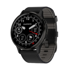 Venu 3 Slate Stainless-Steel Bezel With Black Case And Black Leather Band
