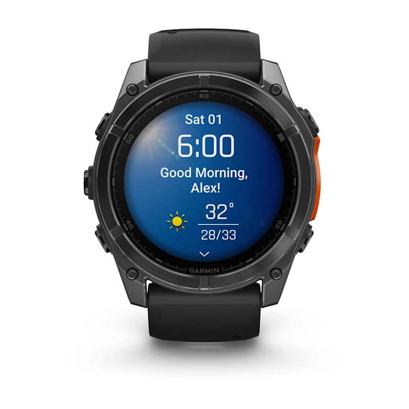 Fenix 8 Amoled Slate Gray Black Silicone Band 51MM