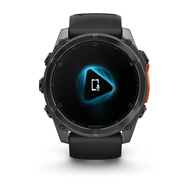 Fenix 8 Amoled Slate Gray Black Silicone Band 51MM