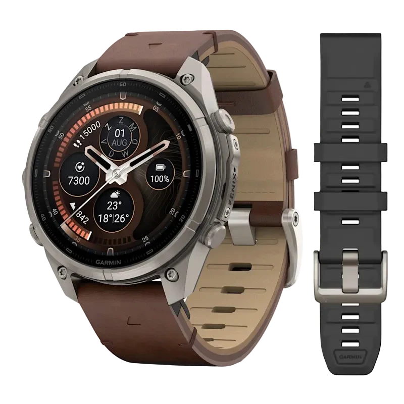 Fenix 9 Pro Amoled LTE Titanium Leather Silicon Bands 47 MM