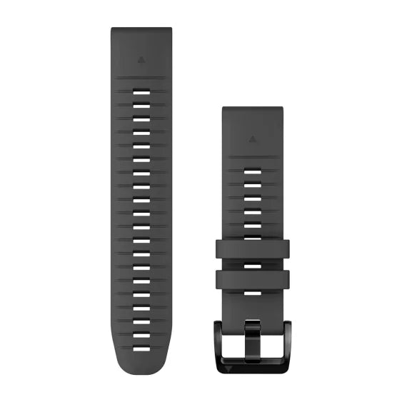 Quickfit 22 Watch Bands Graphite Silicone Band