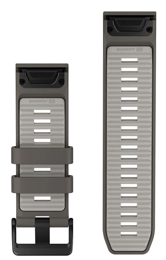 Fenix 9 Pro QuickFit Pebble Silver Gray Silicone Band 26 MM