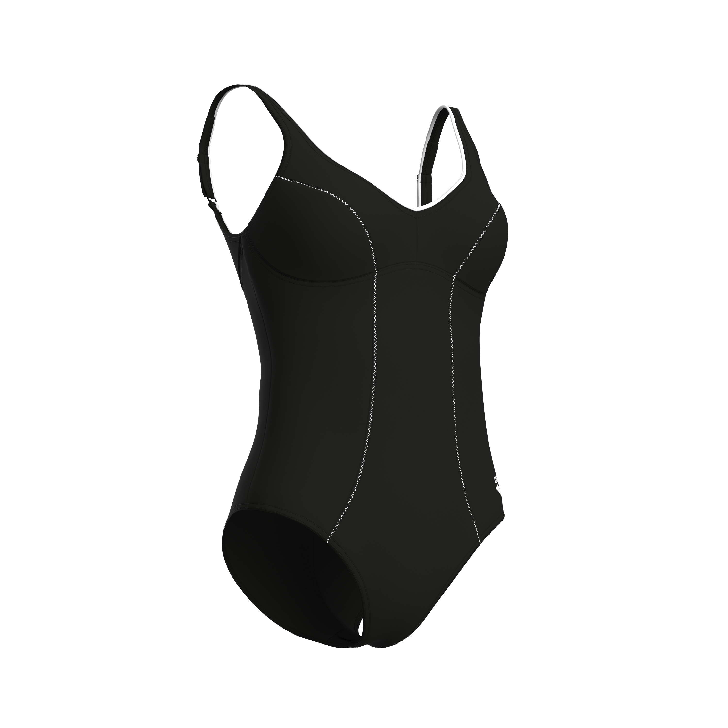 WOMENS CLIP BACK SOLID SWIMSUIT