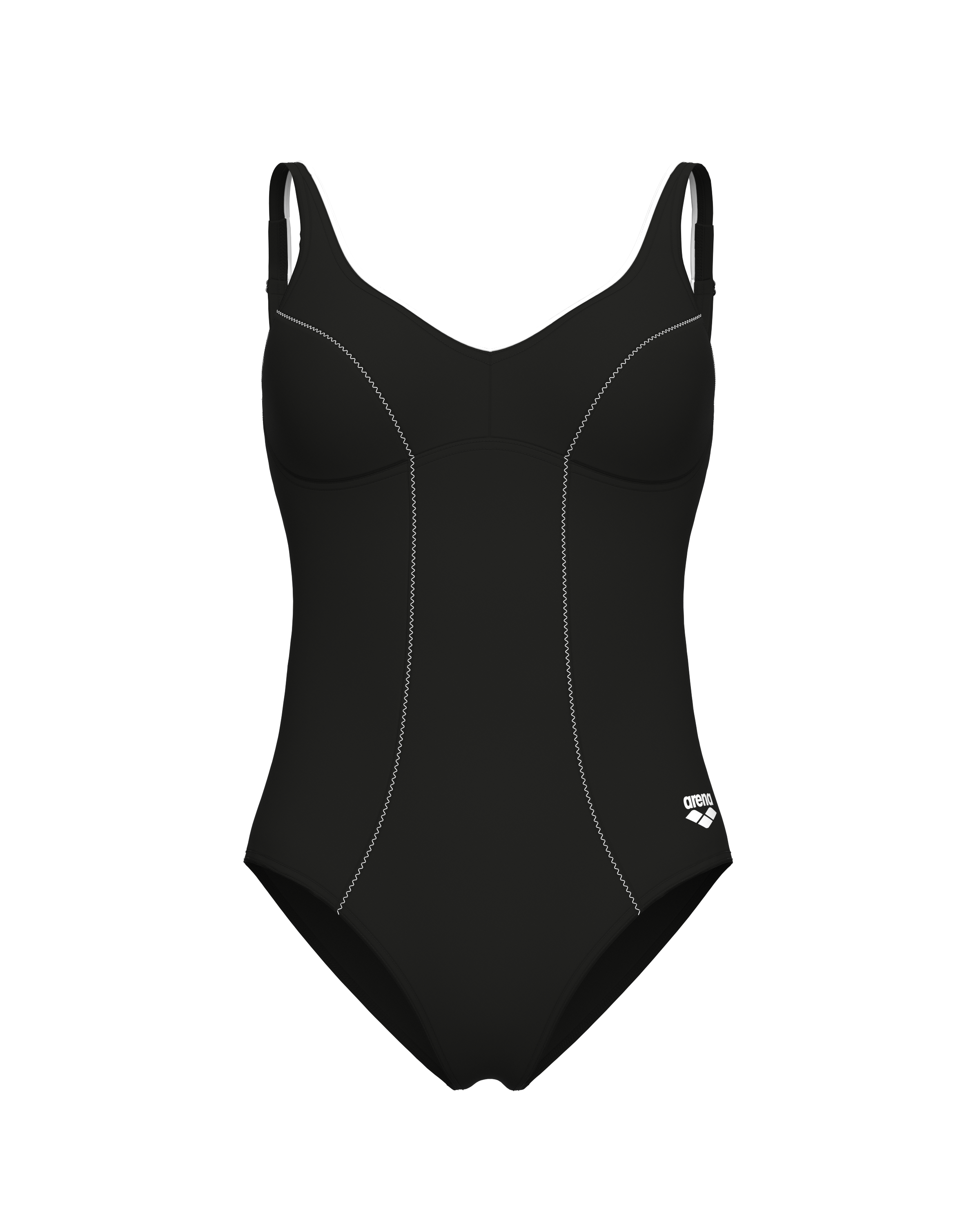 WOMENS CLIP BACK SOLID SWIMSUIT