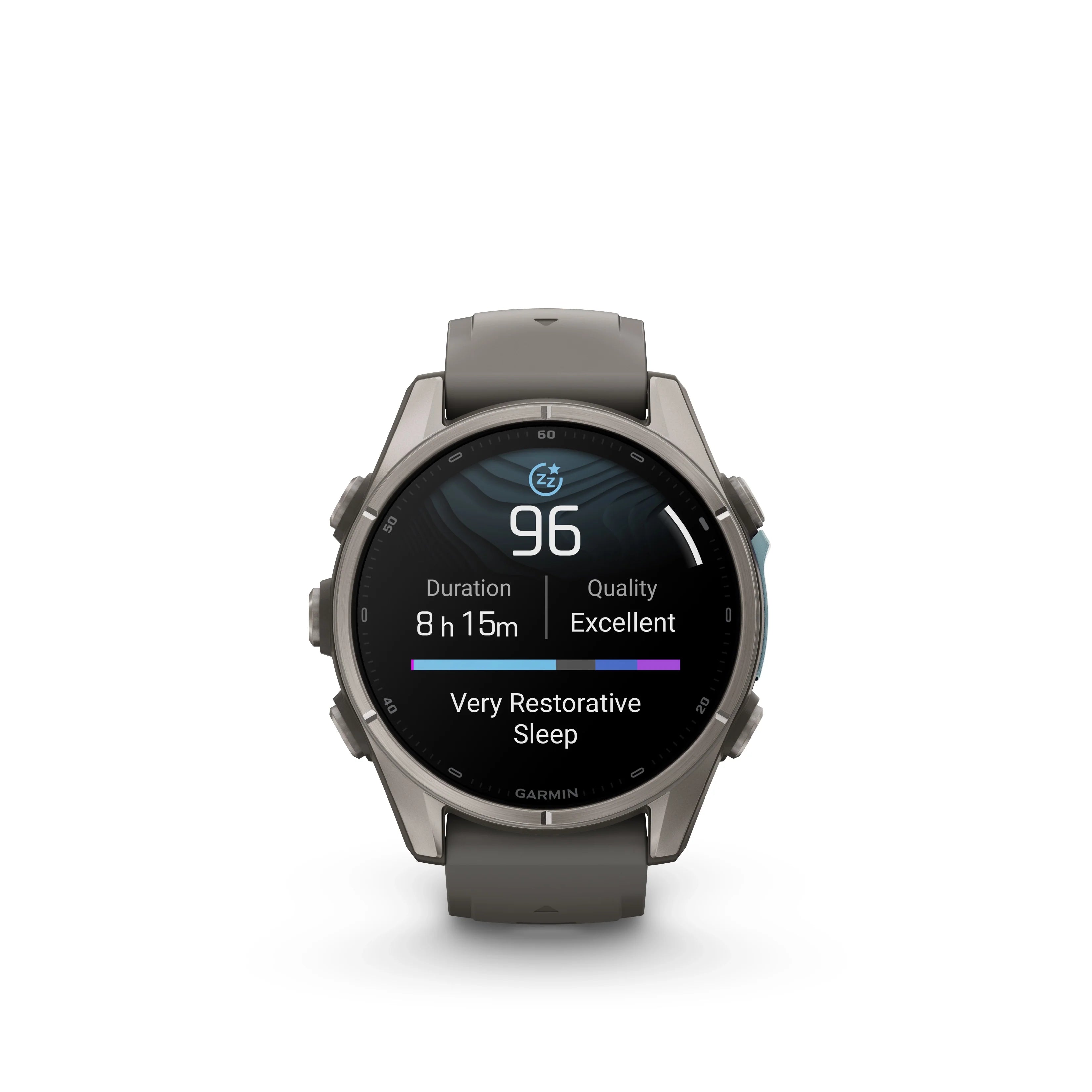 Fenix 9 Titanium Pebble Gray Band Multisport Watch 47 MM