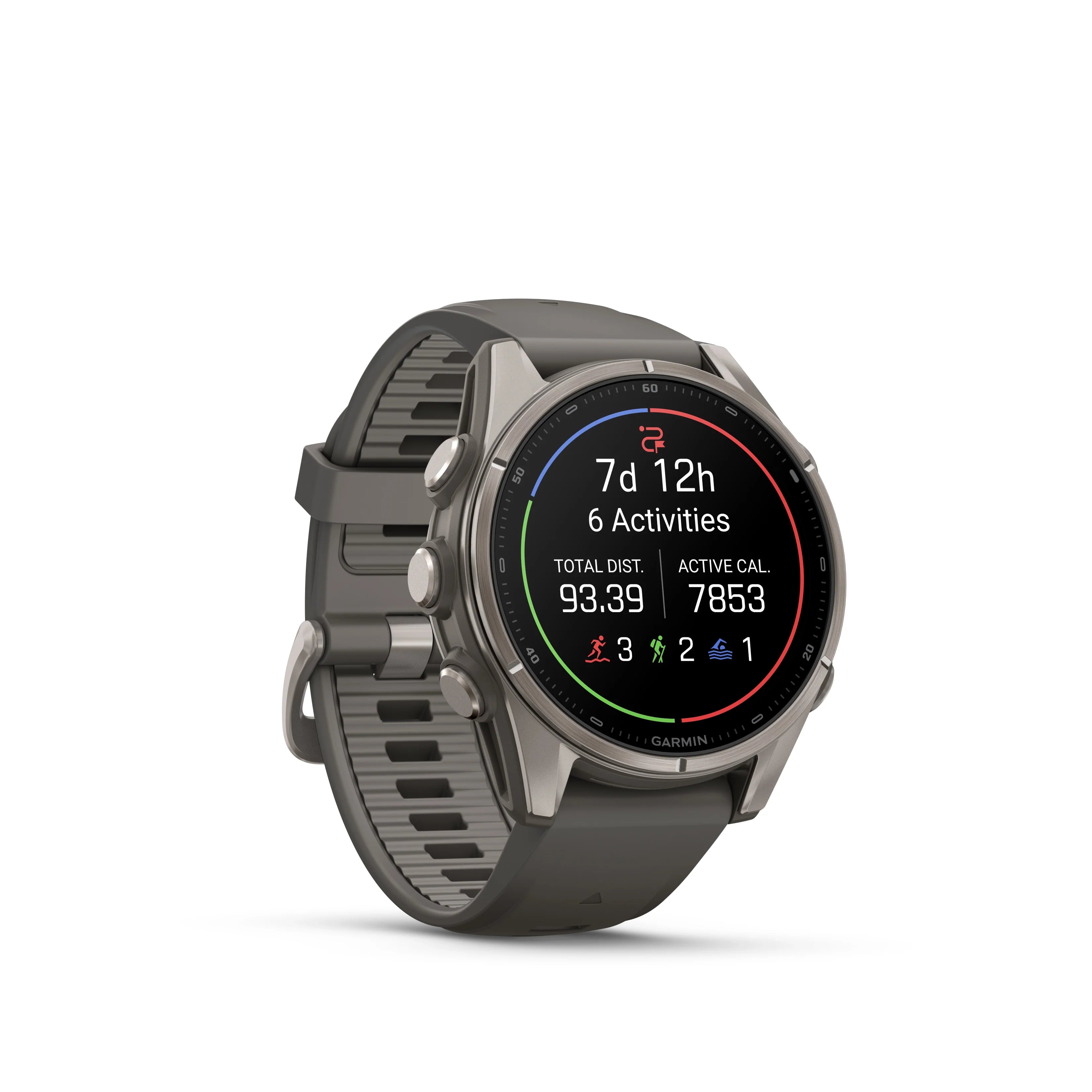 Fenix 9 Amoled Titanium With Pebble Grey Silicone Band 51 MM