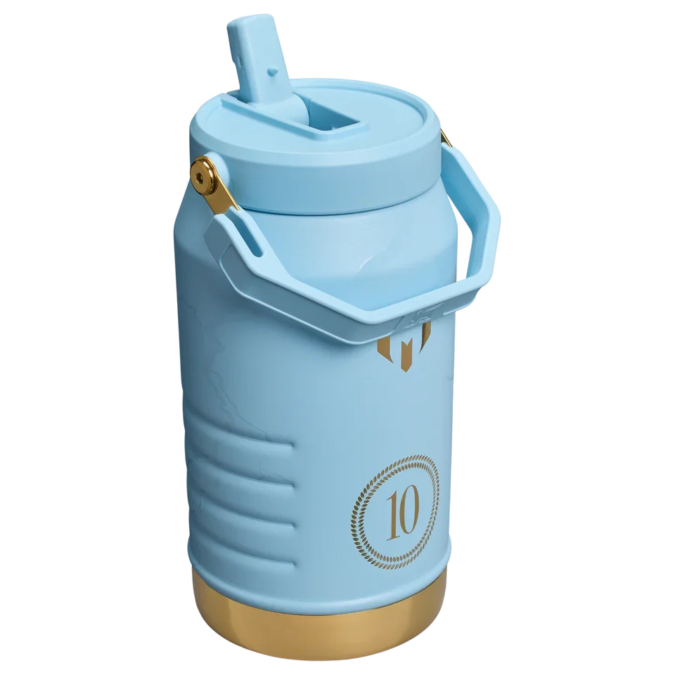 Messi x Flipstraw 2.0 Striker Blue 64 Ounce Water Jug