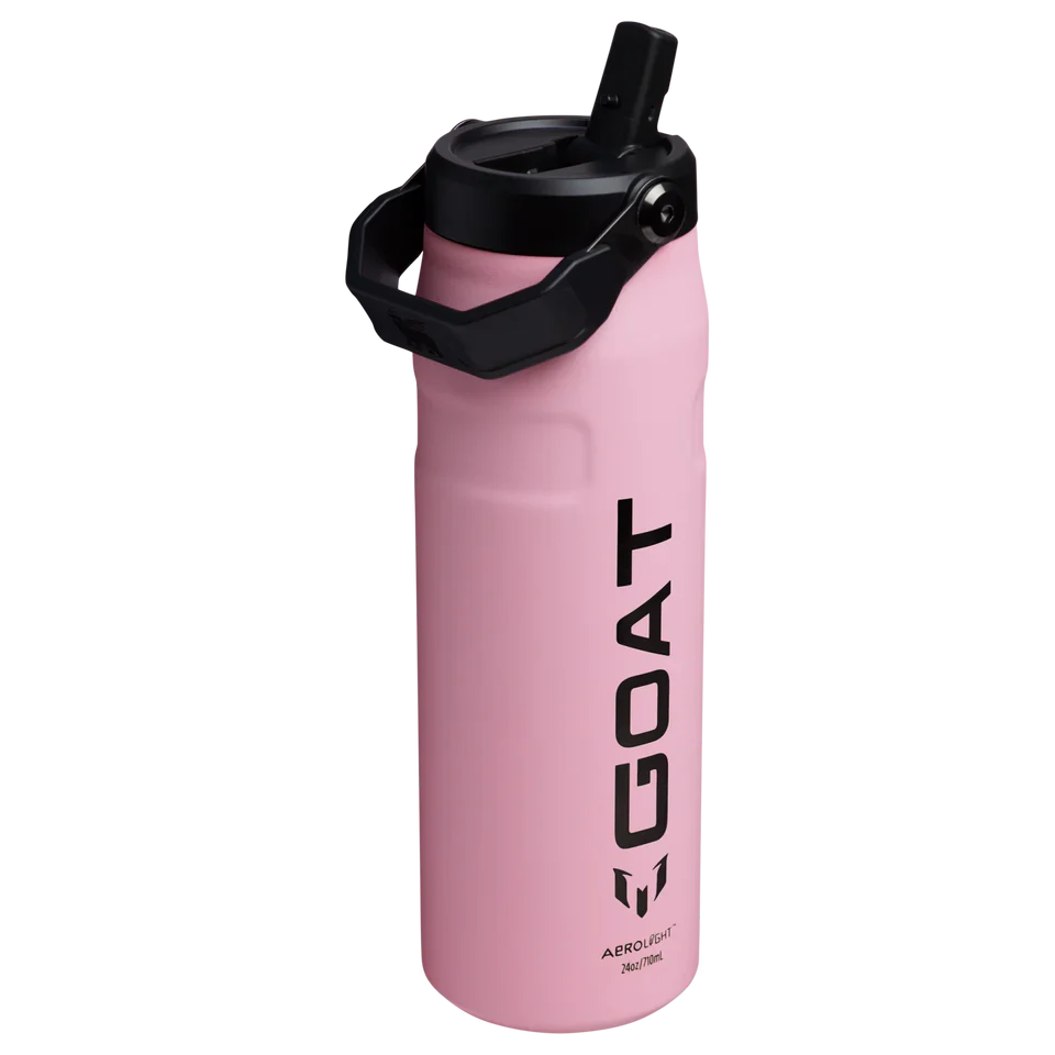 Messi x Iceflow Flip Straw 2.0 Goat Pink 24 Ounce Bottle