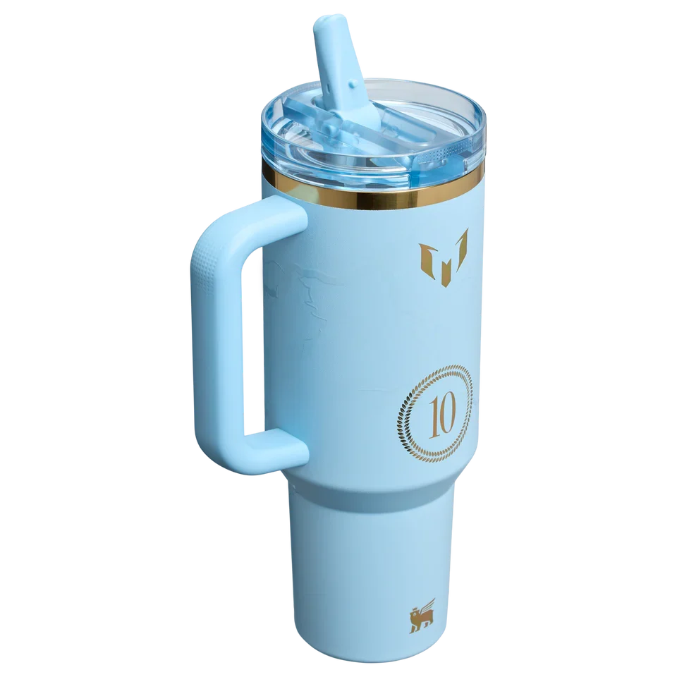 Messi x Quencher Protour Flipstraw Blue 40 Ounce Tumbler