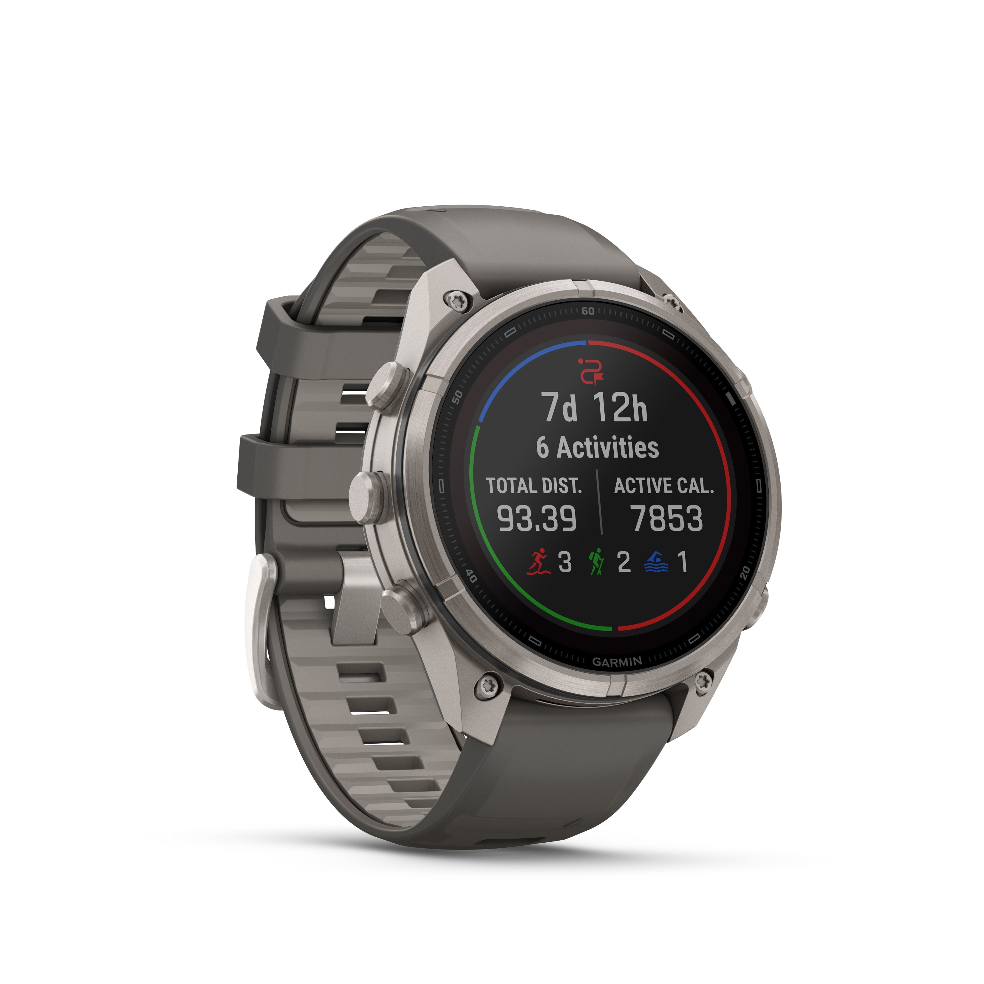 Fenix 9 Pro Solar LTE Titanium Grey Band Multisport Watch 47MM