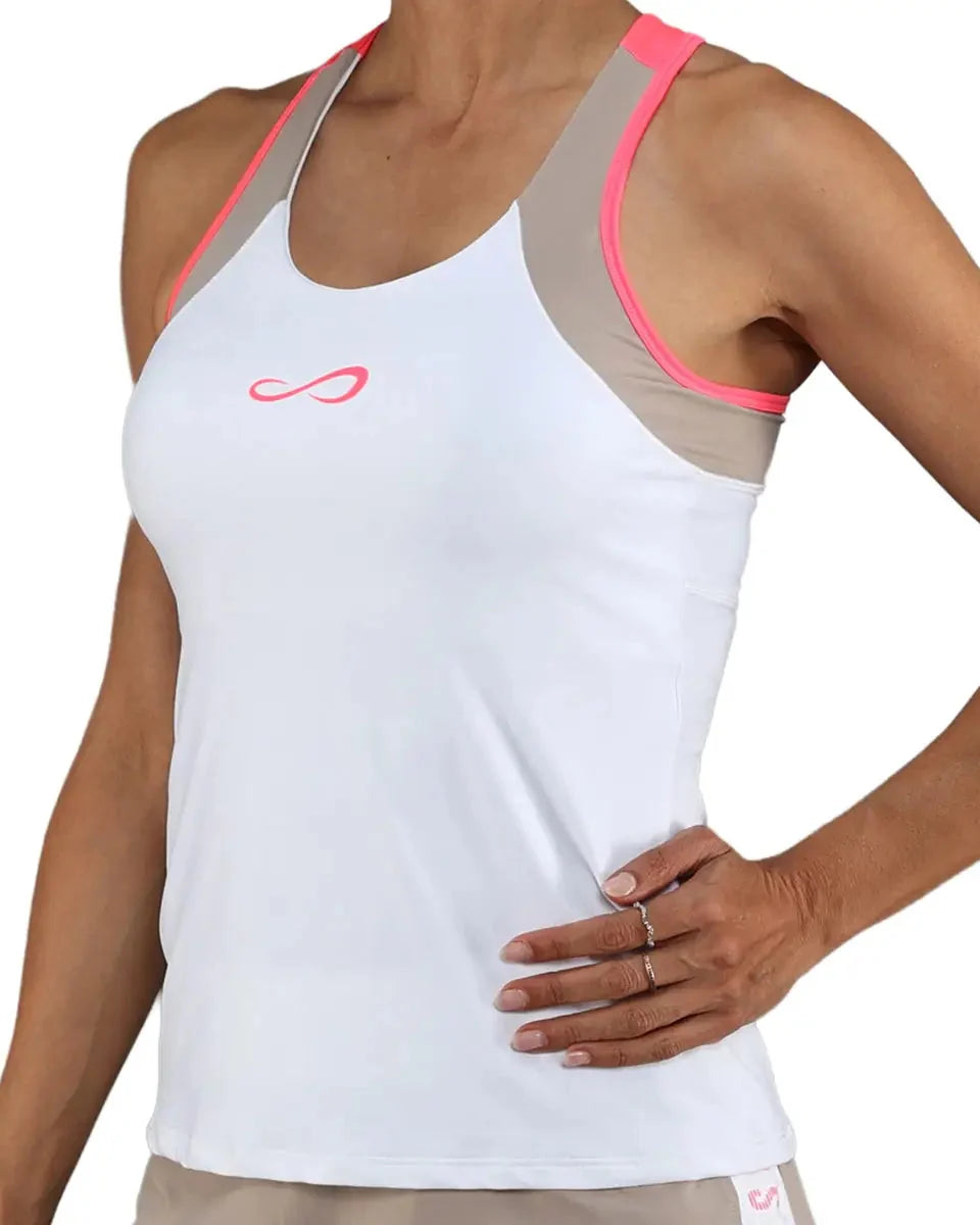 Womens Tennis Slam White Delave Tank