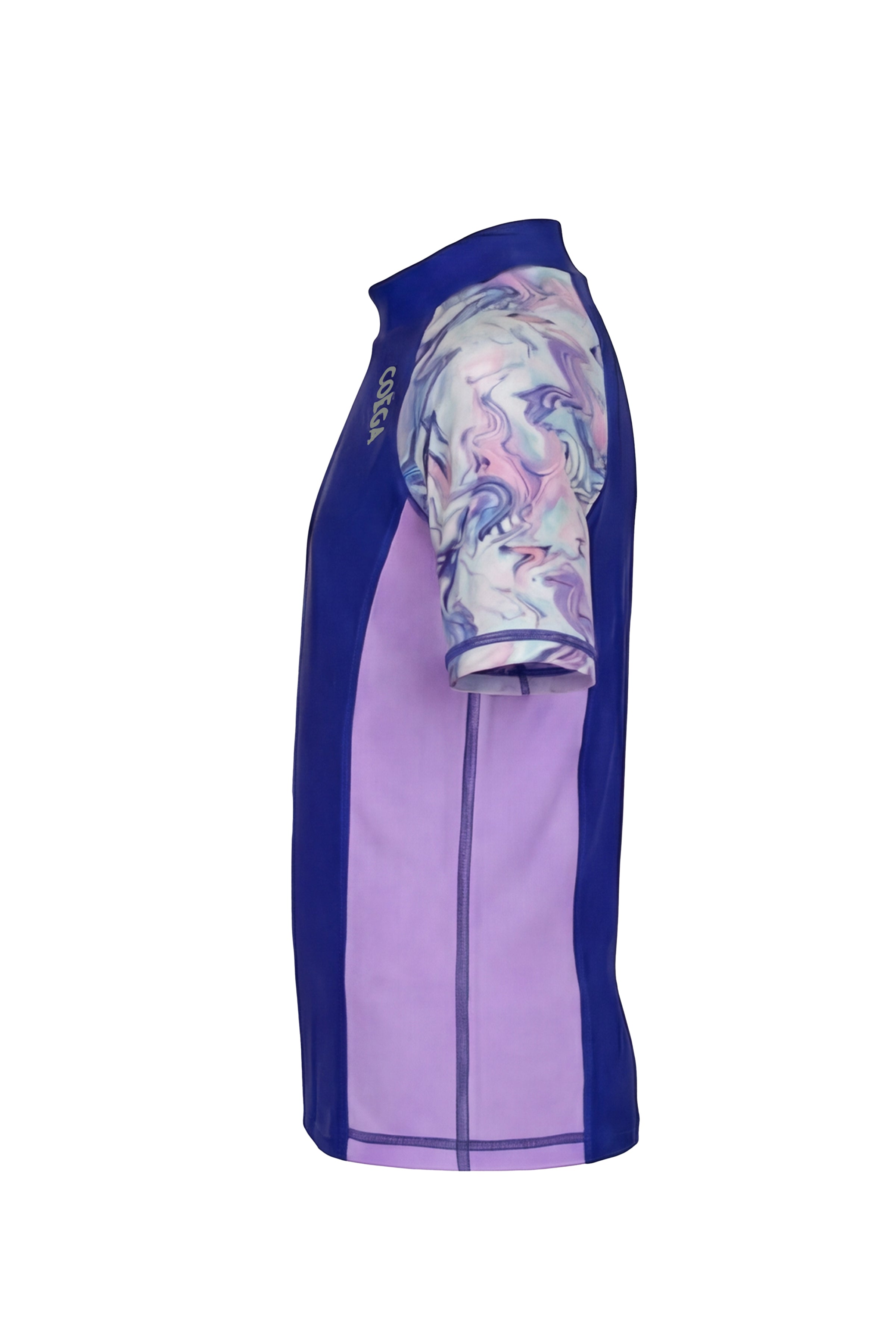 Womens Marble Short Sleeve Rashguard