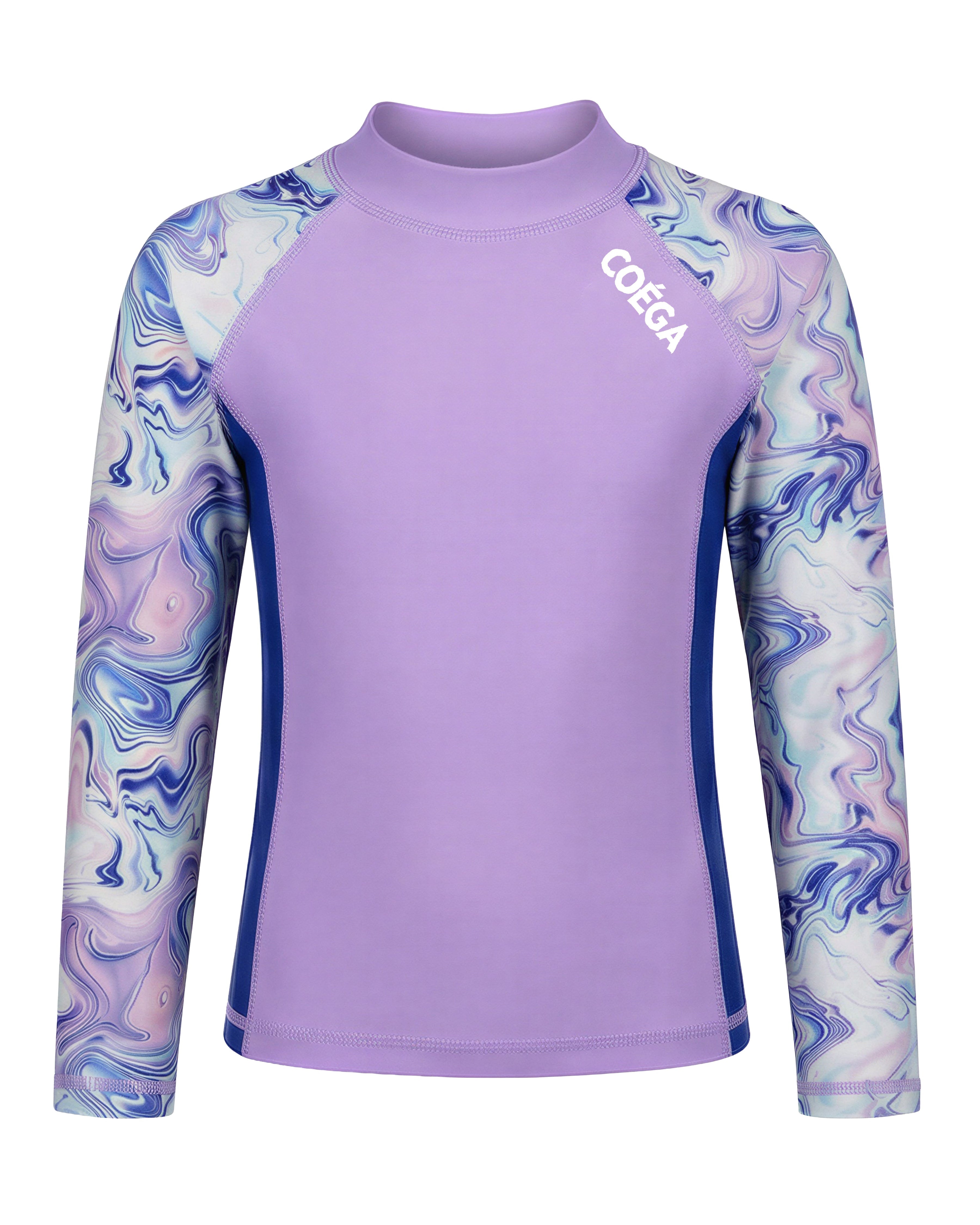 Girls Marble Long Sleeve Rashguard