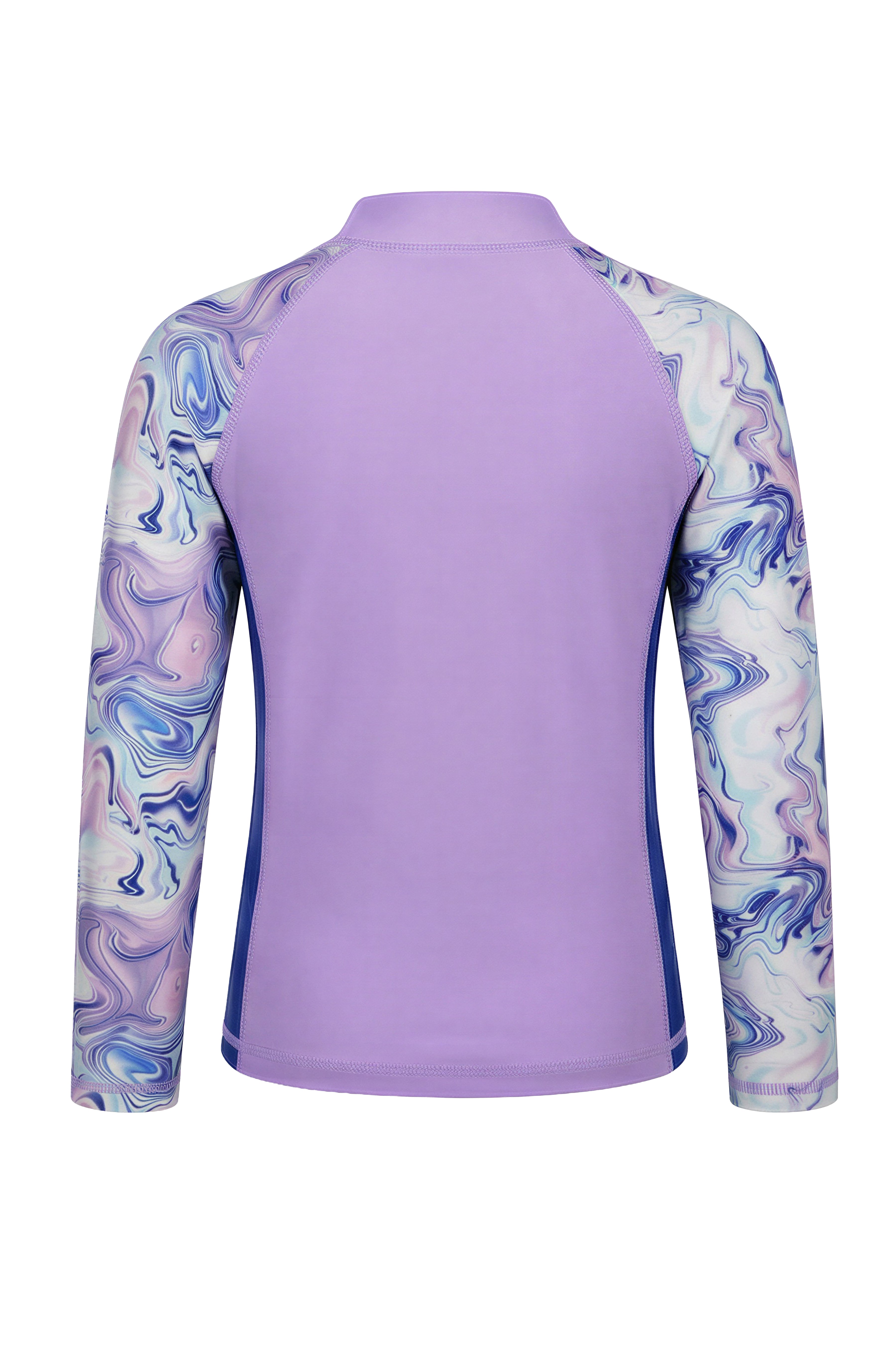 Girls Marble Long Sleeve Rashguard