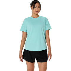 Womens Running Silver Short Sleeve T-Shirt