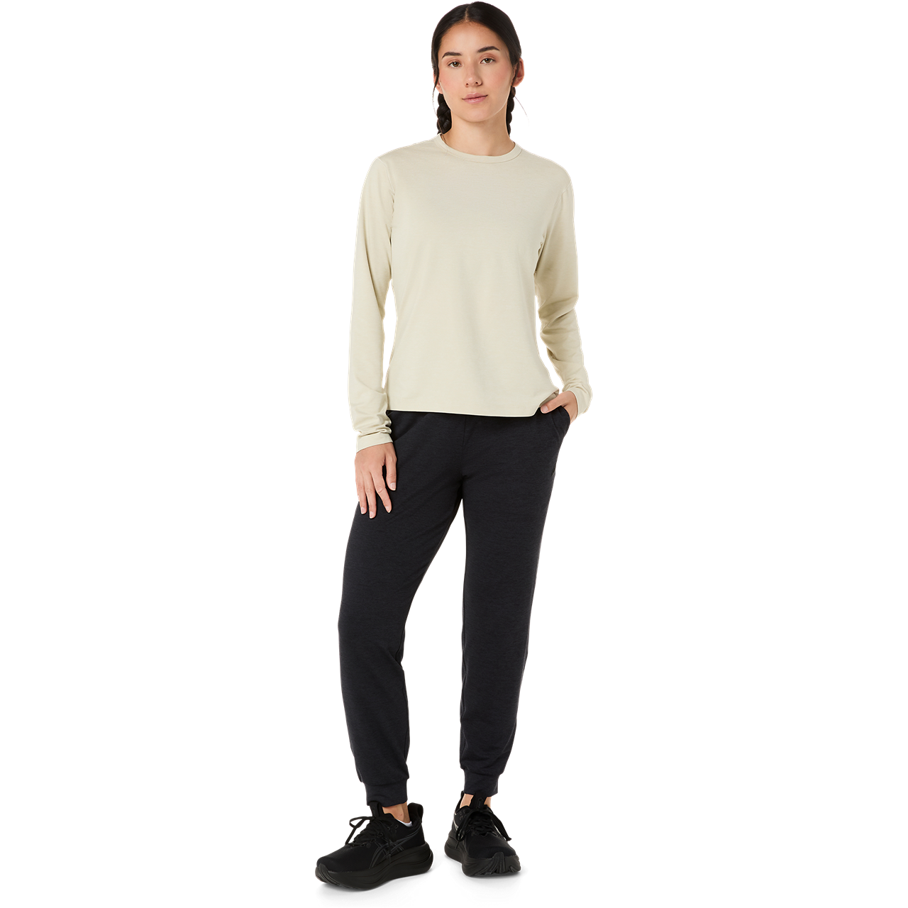 Womens Refined Texture Long Sleeve Top