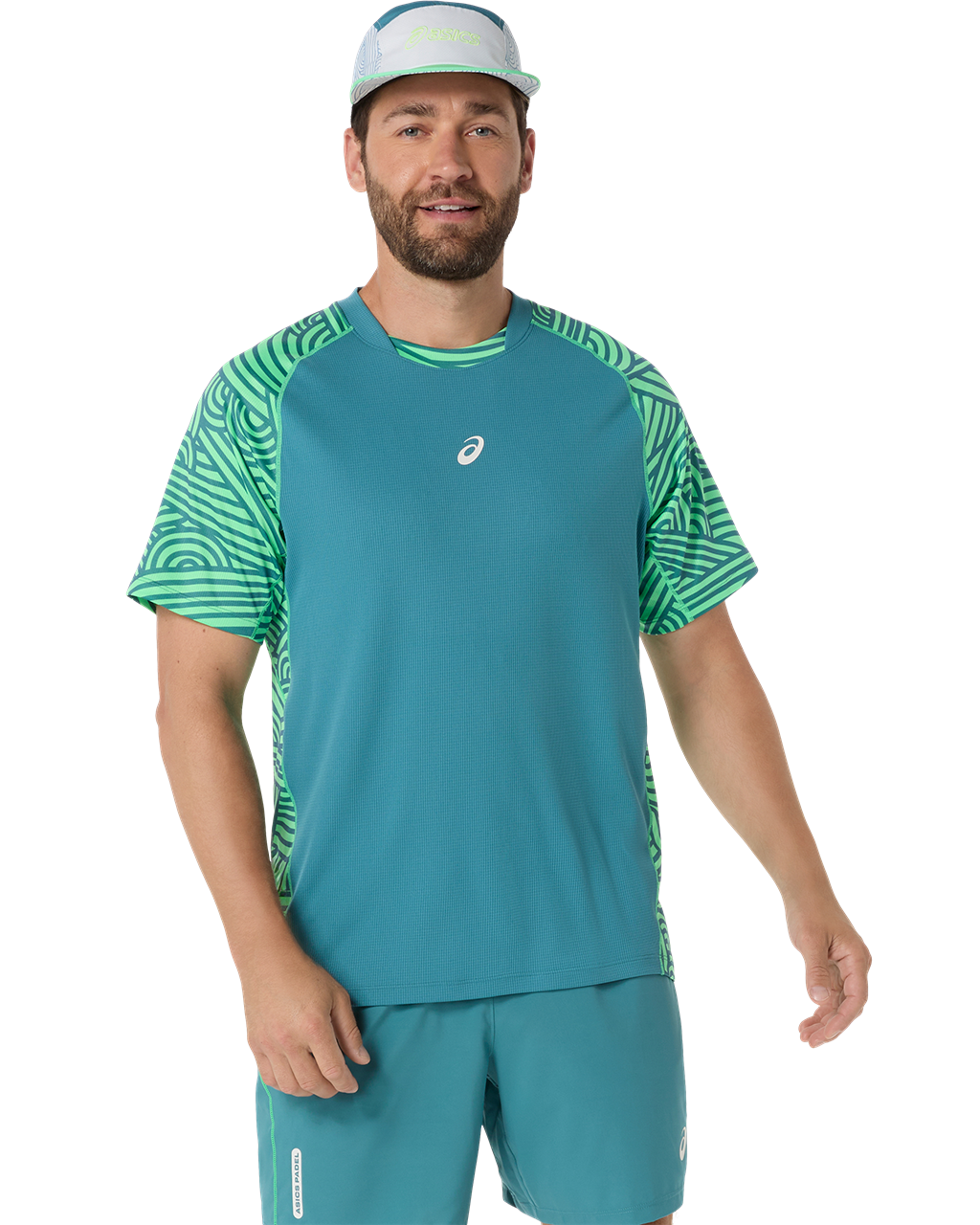 Mens Padel Court All Over Printed Short Sleeve T-Shirt