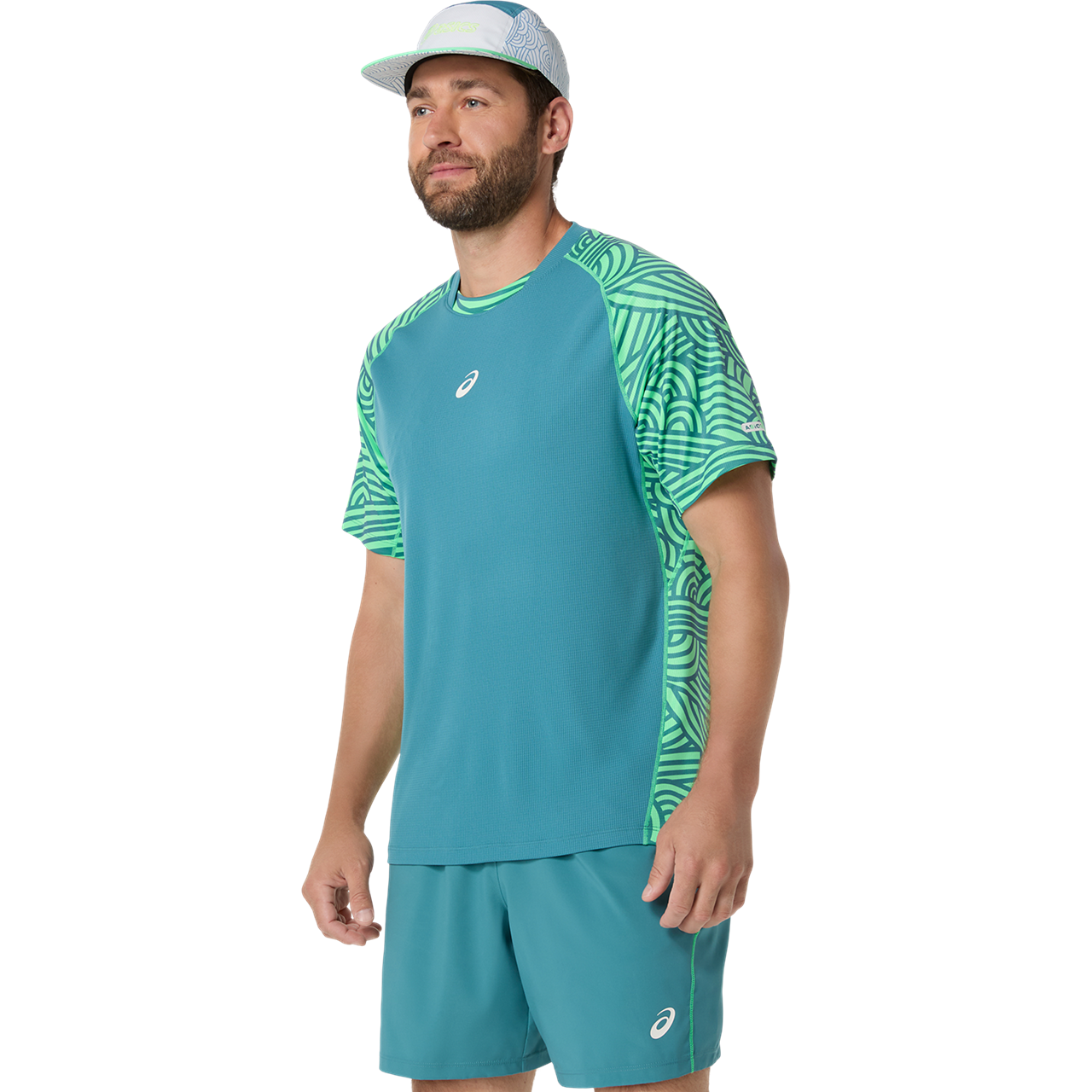 Mens Padel Court All Over Printed Short Sleeve T-Shirt
