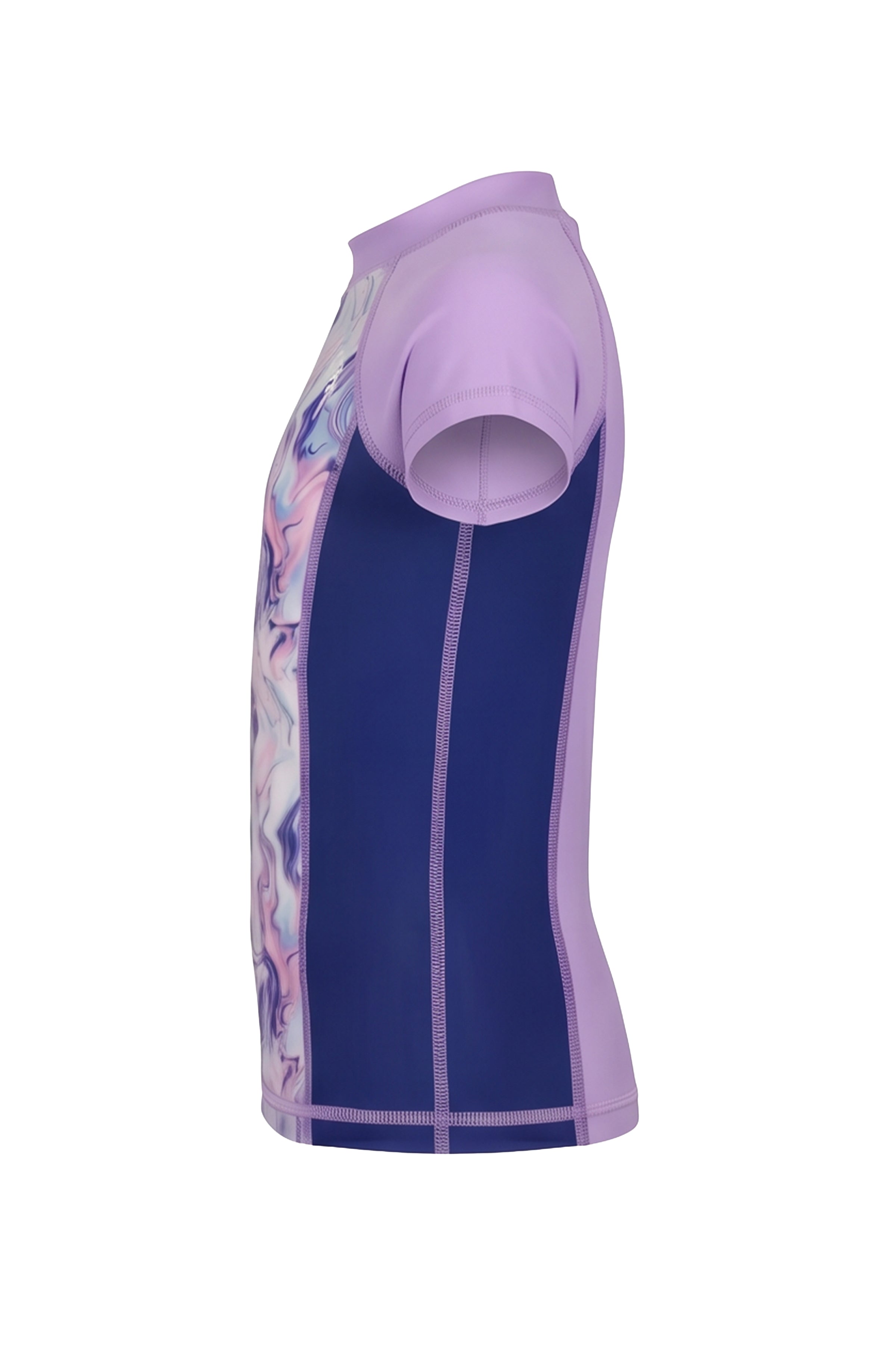 Girls Marble Cap Sleeve Rashguard