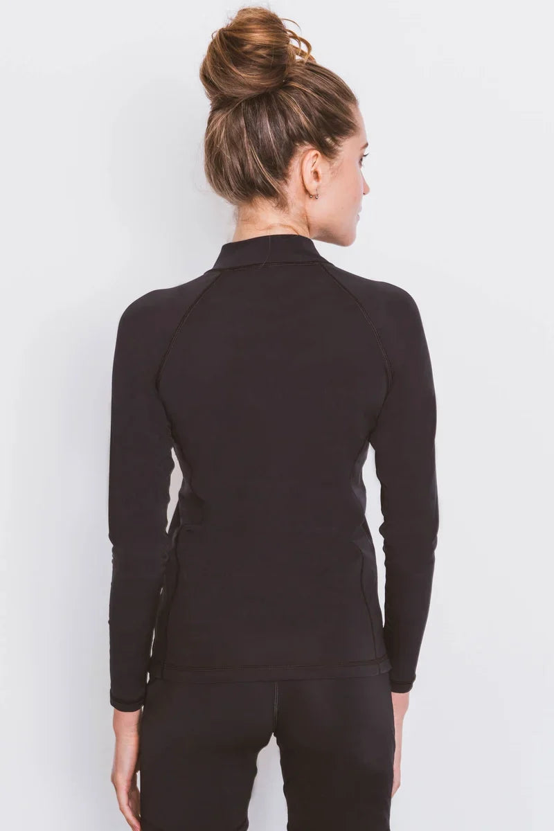 Womens Long Sleeve Full Zip Rashguard