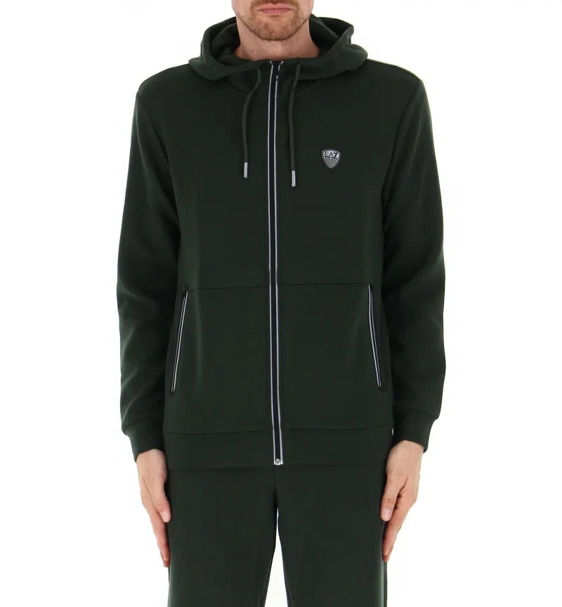 Mens Premium Shield Logo Hooded Full Zip Jacket