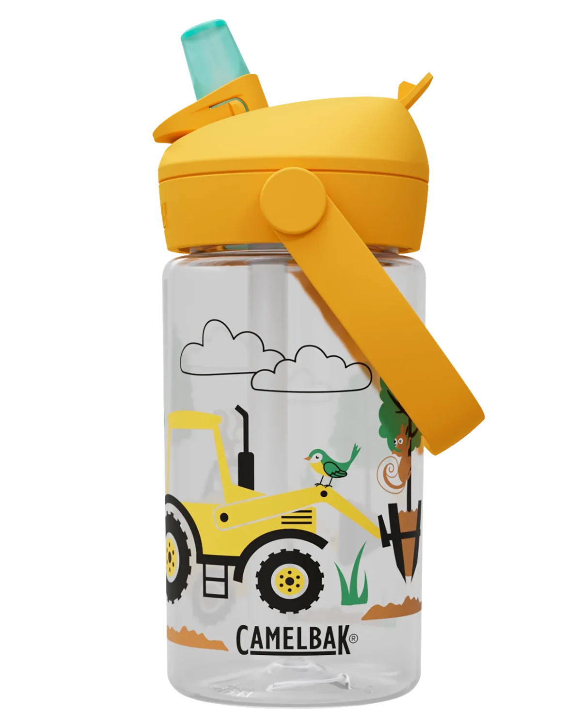 Thrive Flip Straw Kids 14oz, Tractors and Trees