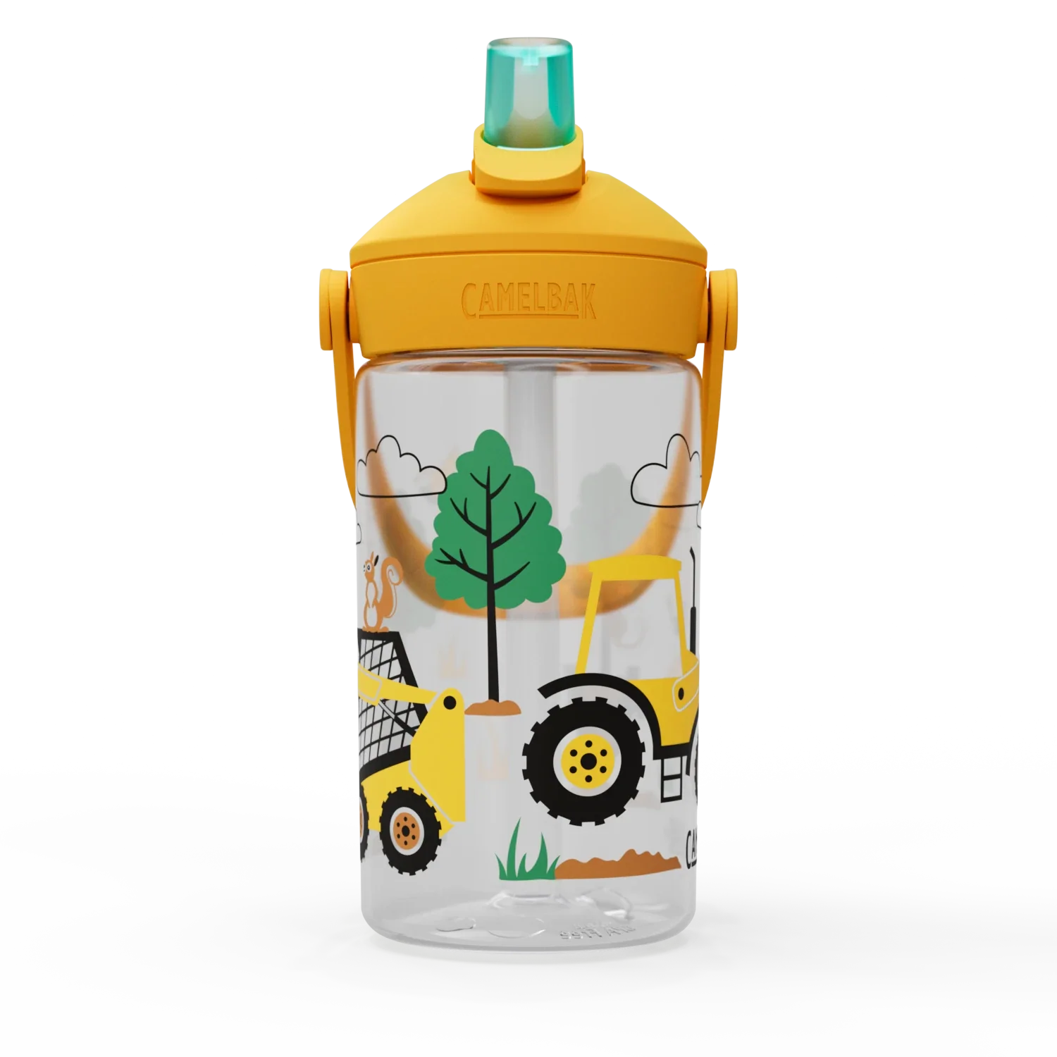 Thrive Flip Straw Kids 14oz, Tractors and Trees