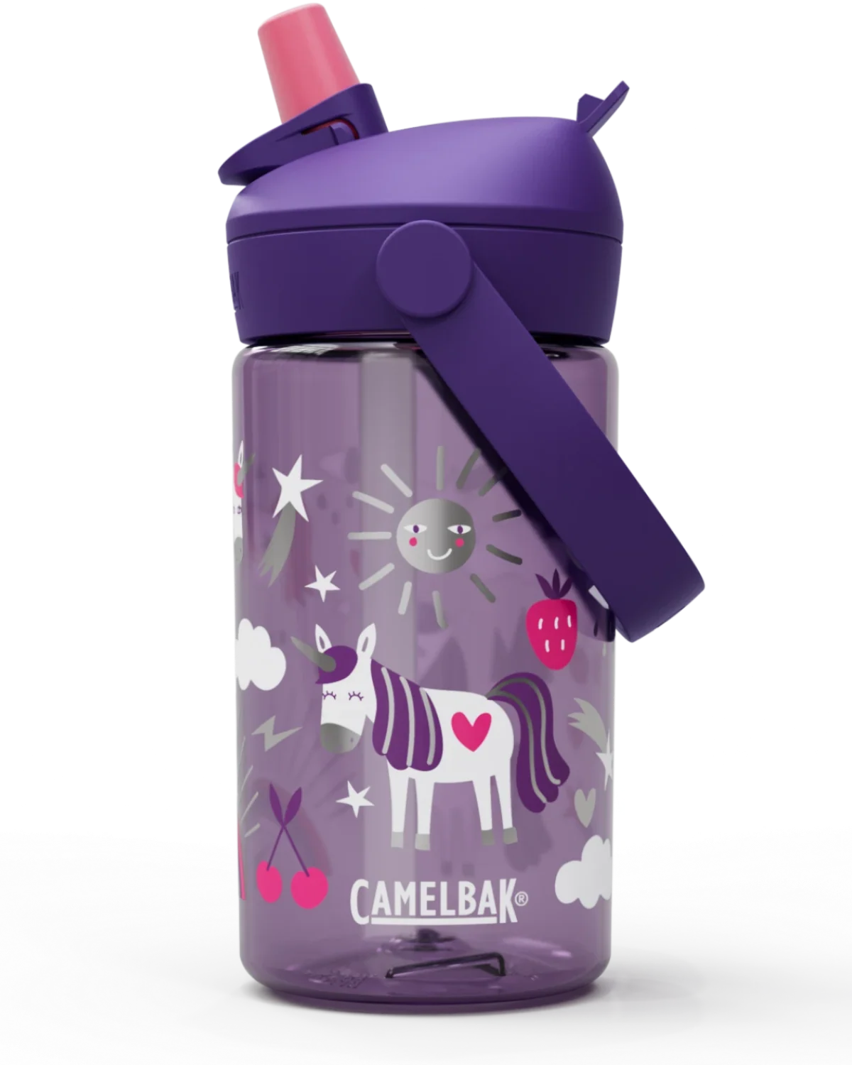 Thrive Flip Straw Unicorn Party Kids 14 Ounce Water Bottle
