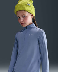 Junior Girls Dri Fit Long Sleeve Half Zip Top
