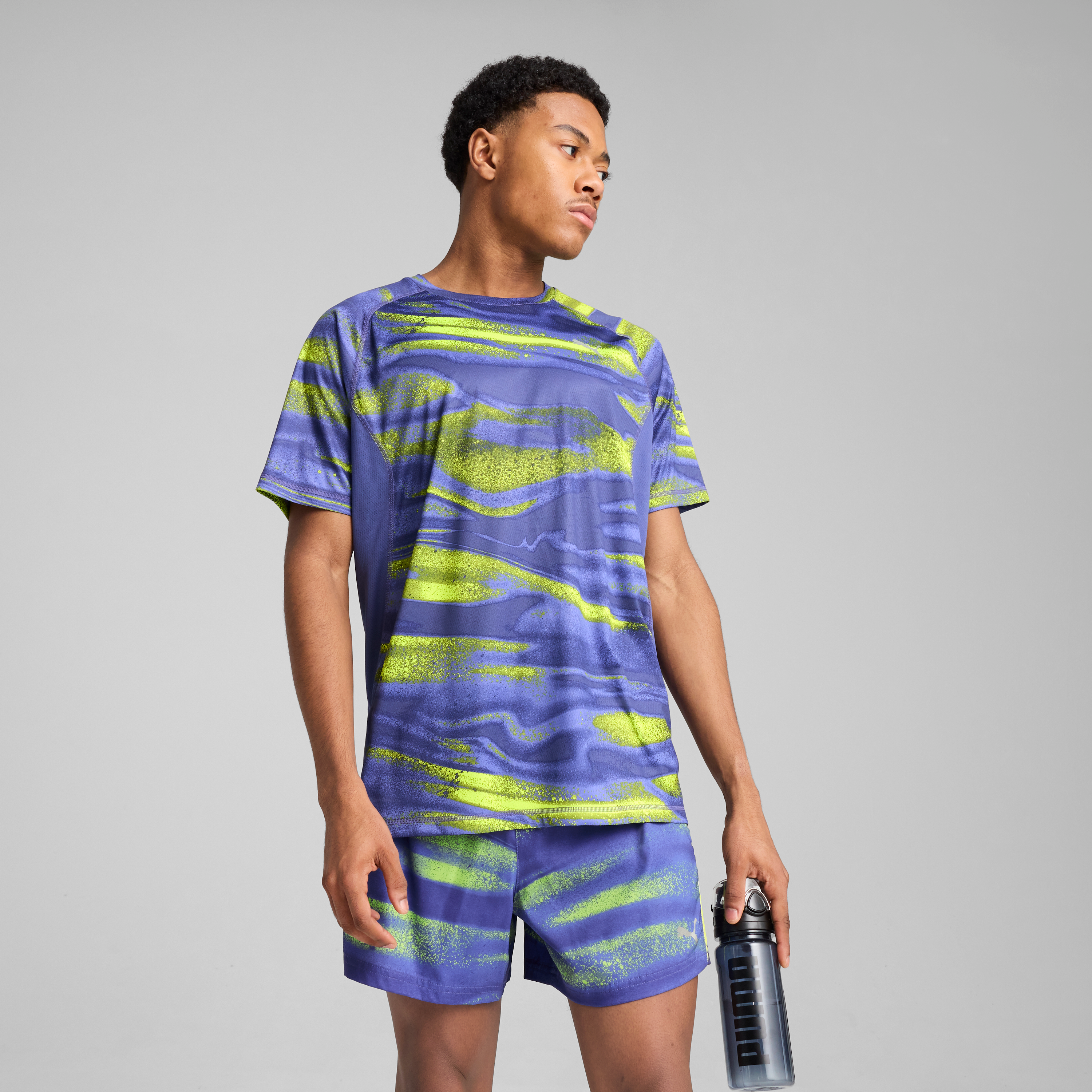 Mens Run Velocity Printed Short Sleeve T-Shirt
