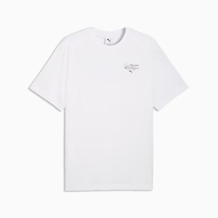 Mens Run Slogan Graphic Short Sleeve T-Shirt