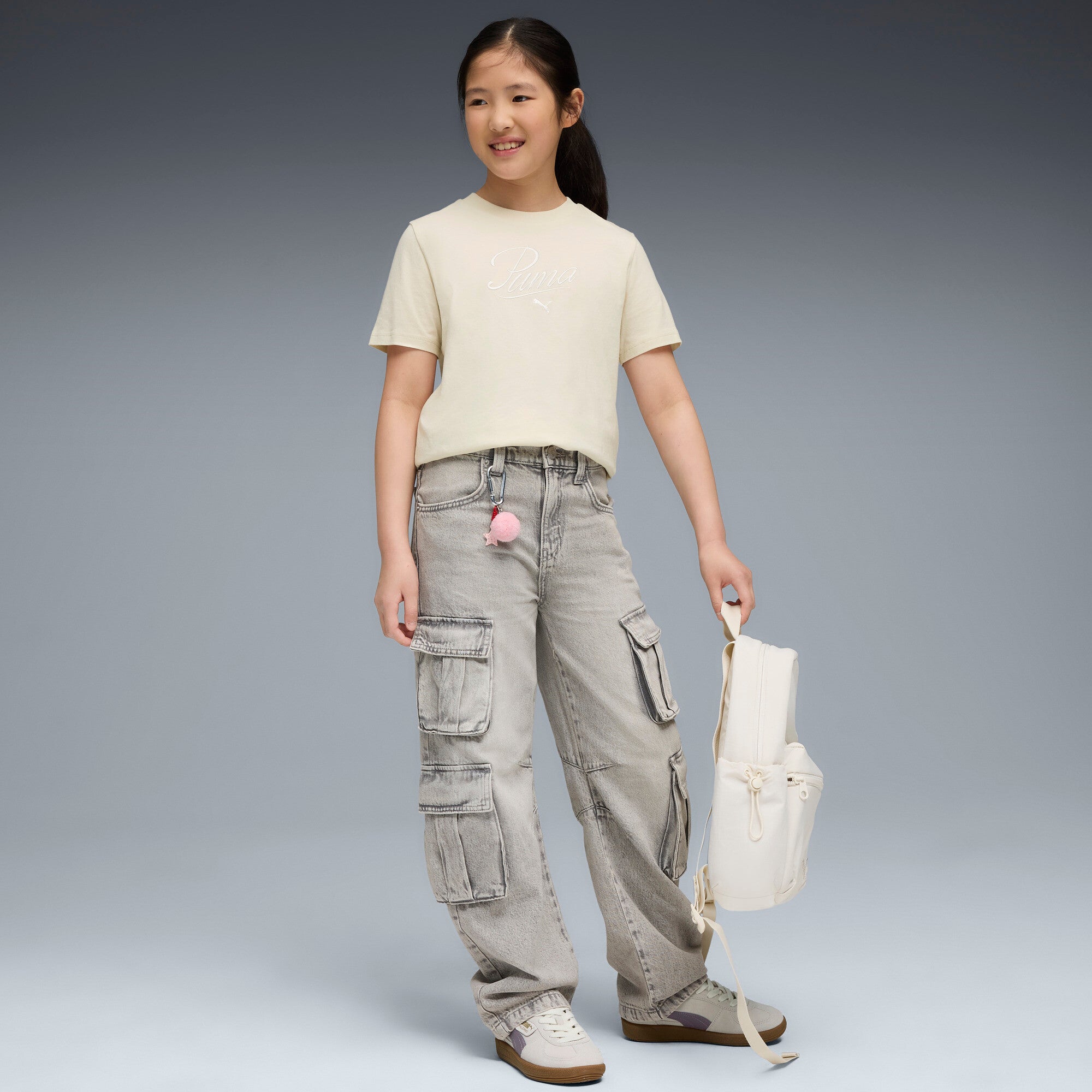 Girls Essential Script Short Sleeves Tees