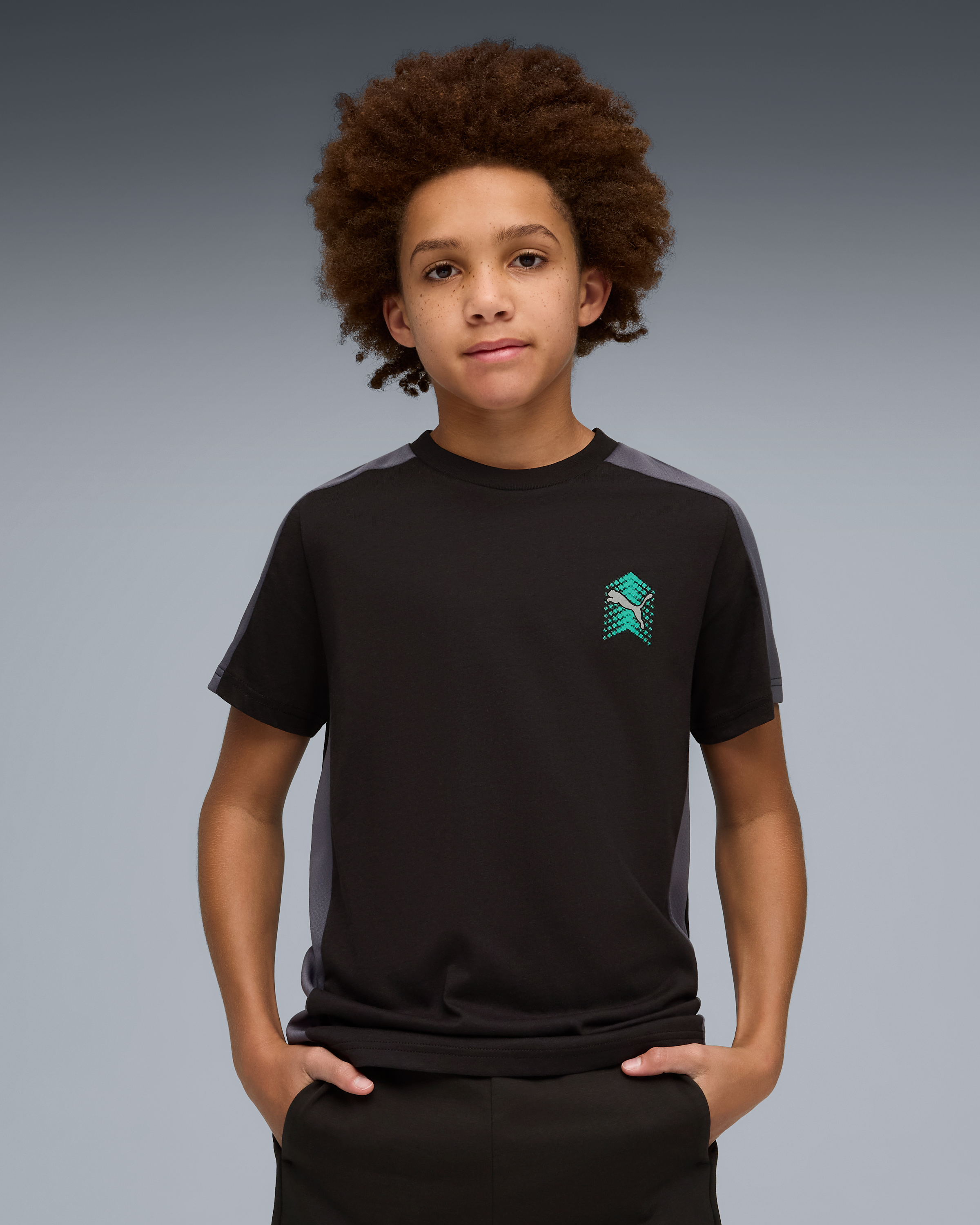 Junior Boys Printed Training Short Sleeve Tshirt