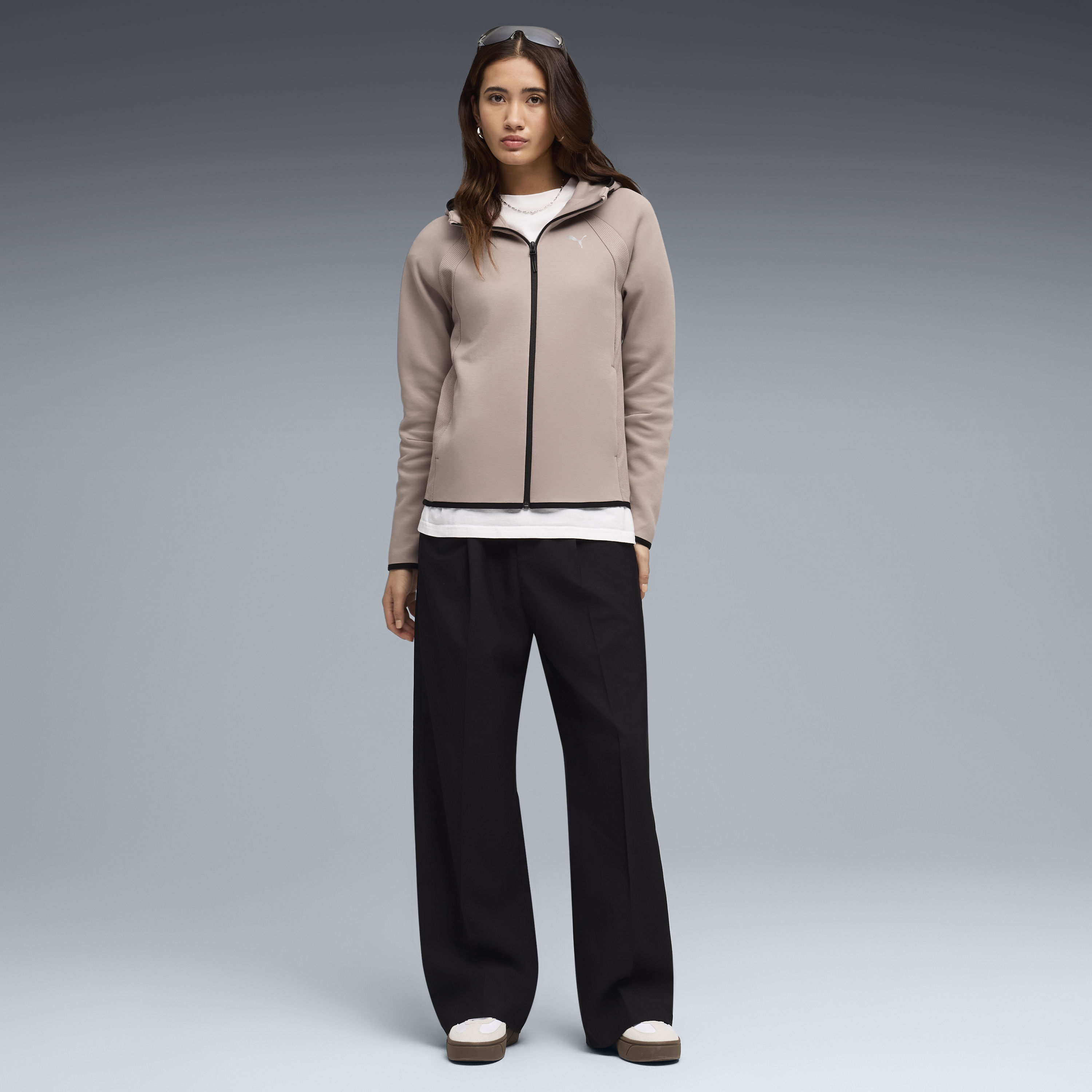 Womens Evostripe Full Zip Hoodie