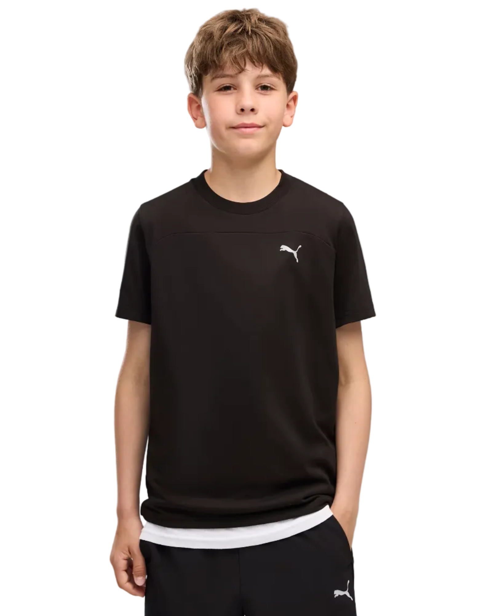 Junior Boys Puma Tech Short Sleeve Tshirt