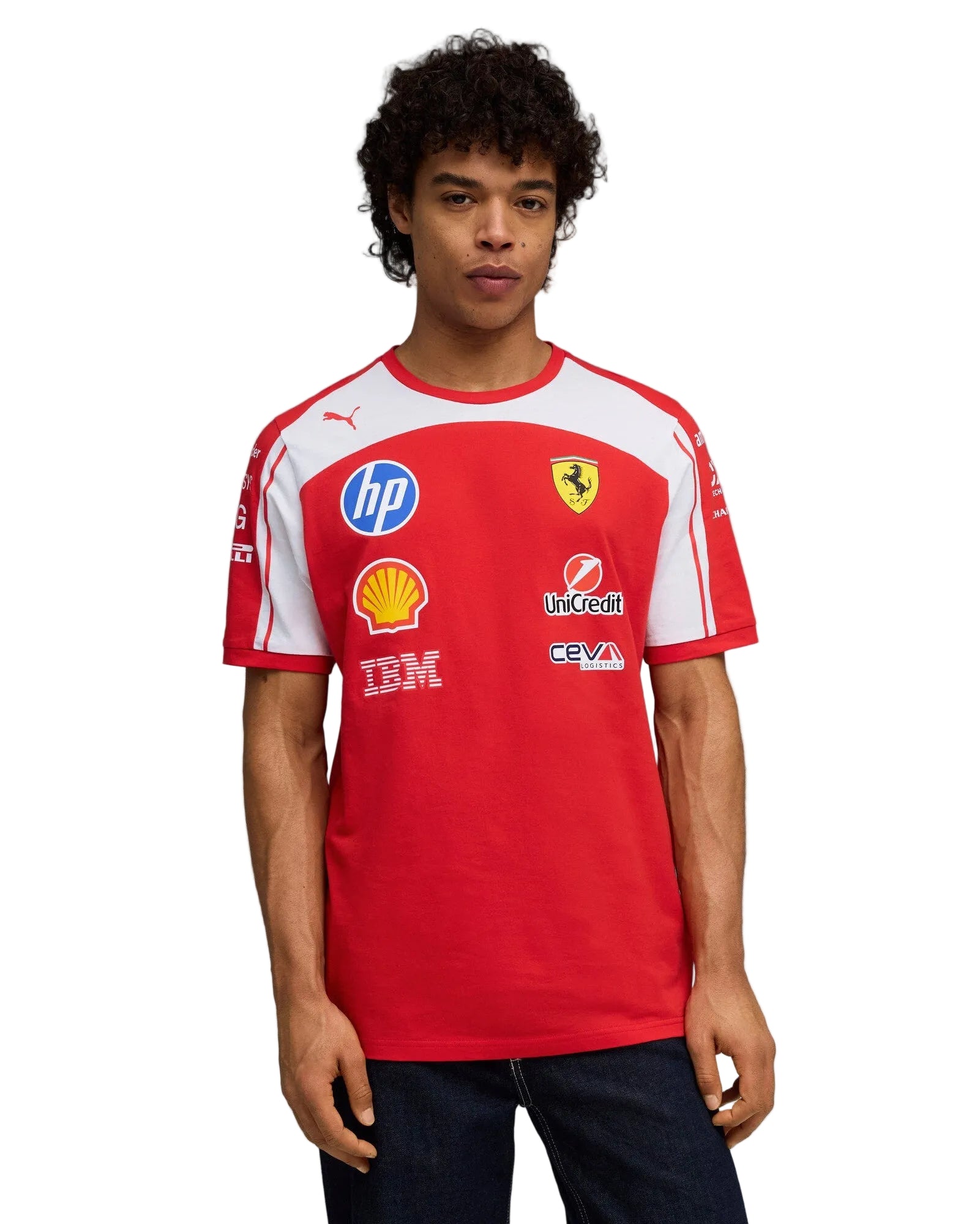 Mens Scuderia Ferrari F1 Replica T-Shirt