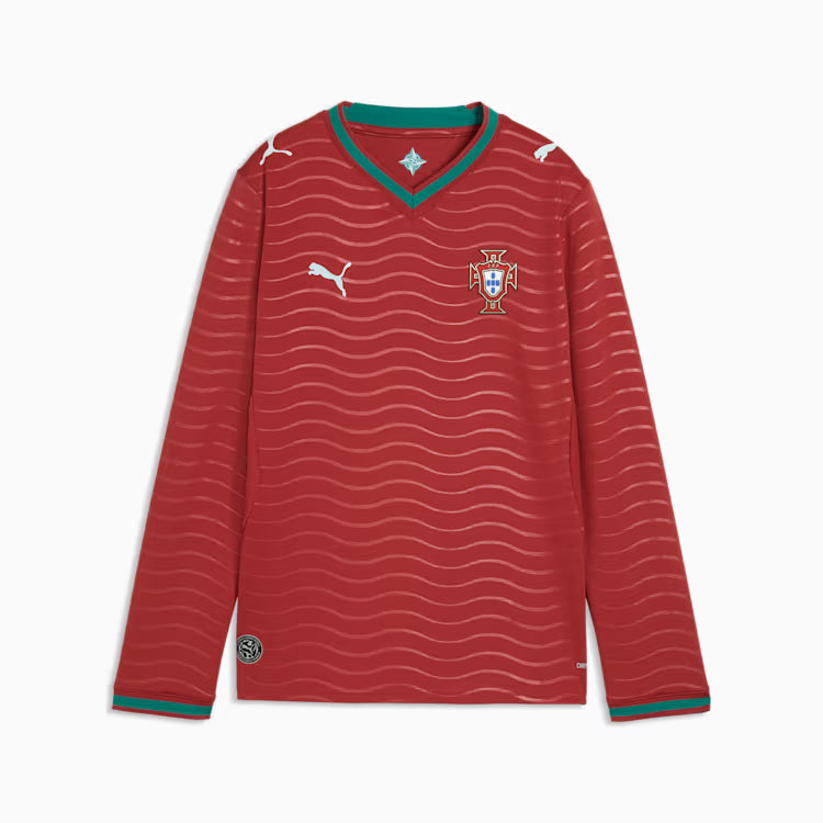 Junior Portugal FPF Home 26/27 Long Sleeve Jersey