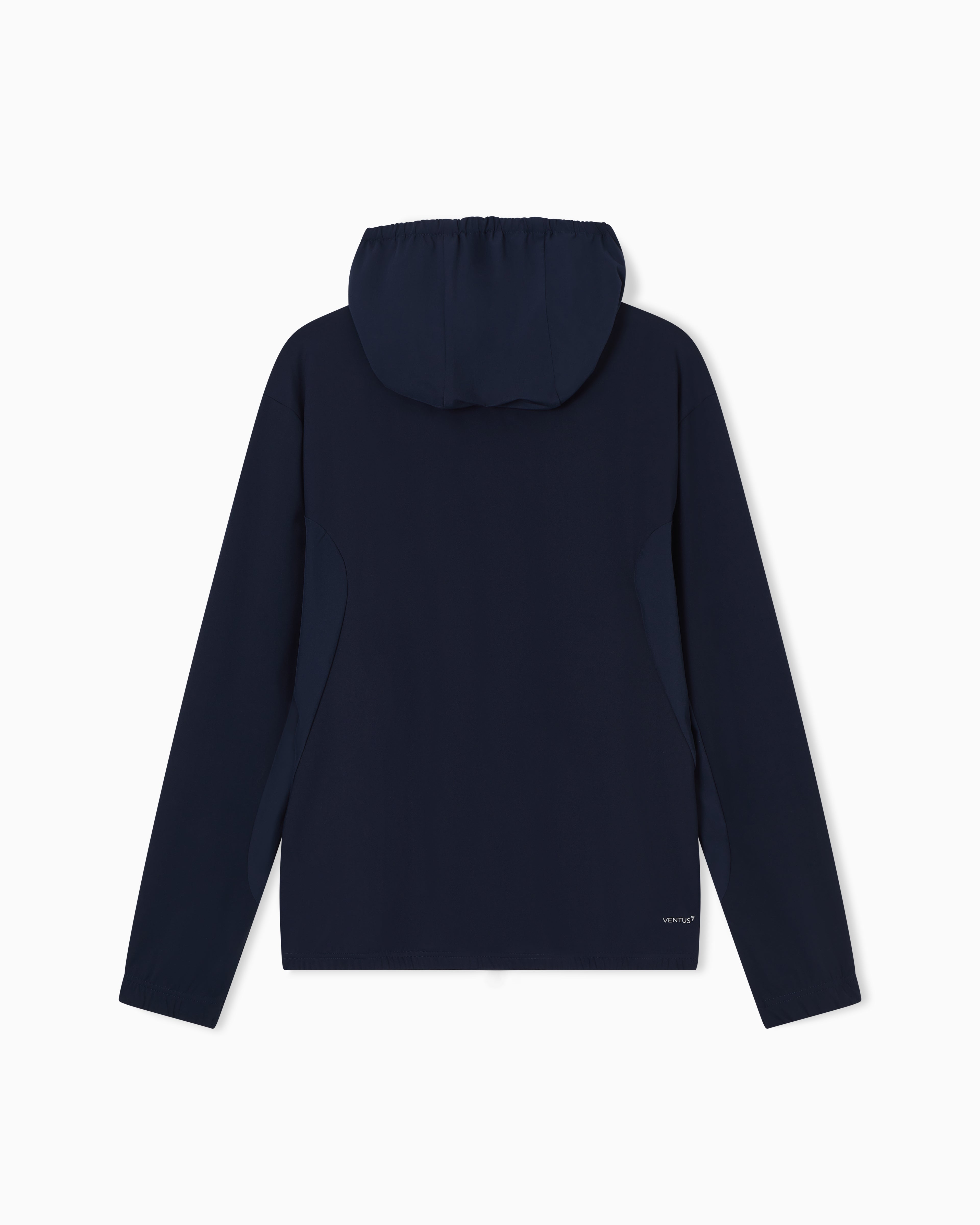 Mens Train Sport Armani Blue Full Zip Stretch Hoodie
