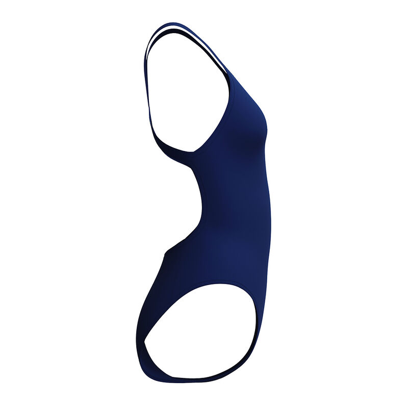 Womens Solid Leaderback Swimsuit