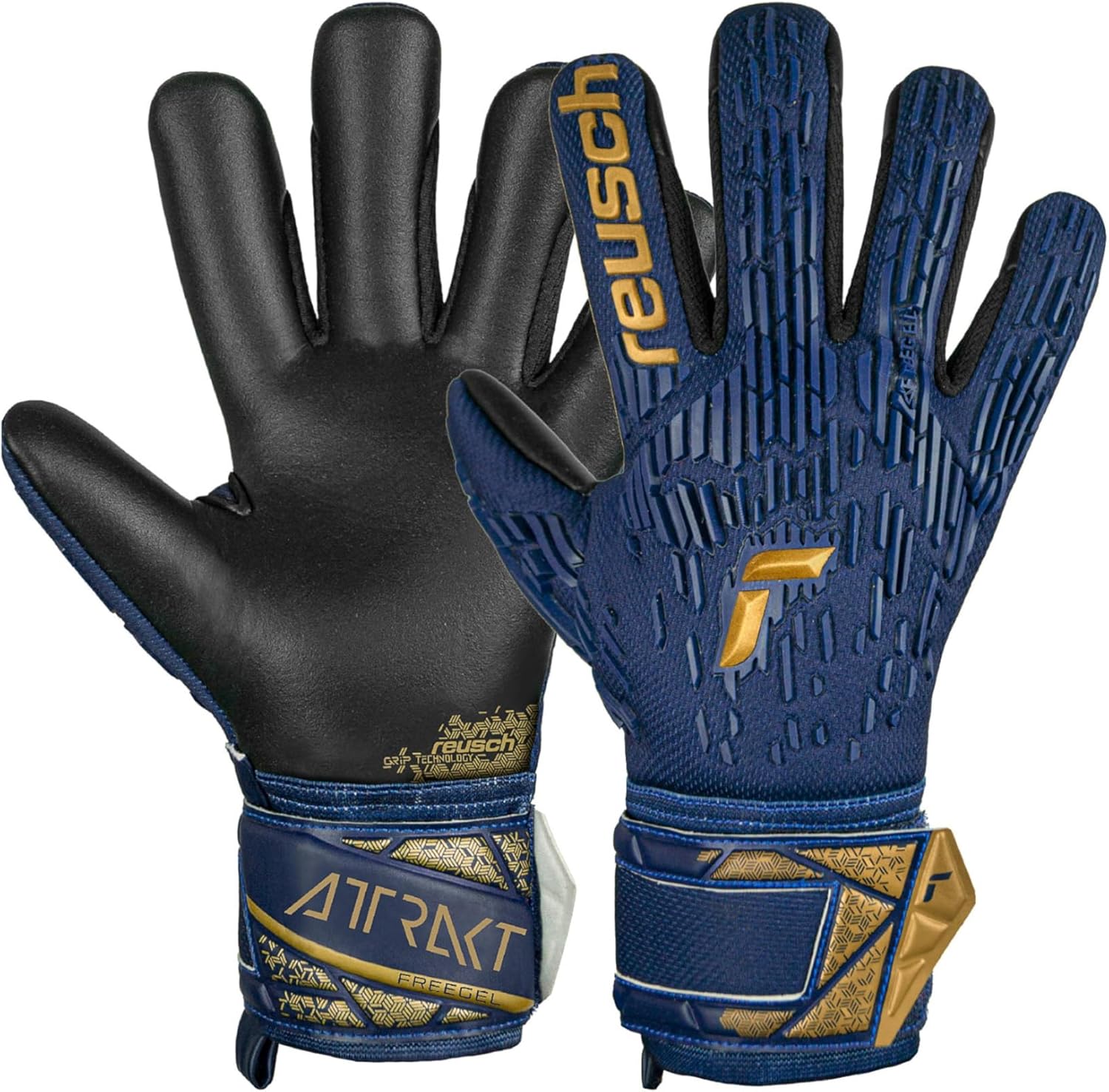 Senior Attrakt Freegel Silver Goalkeeper Gloves