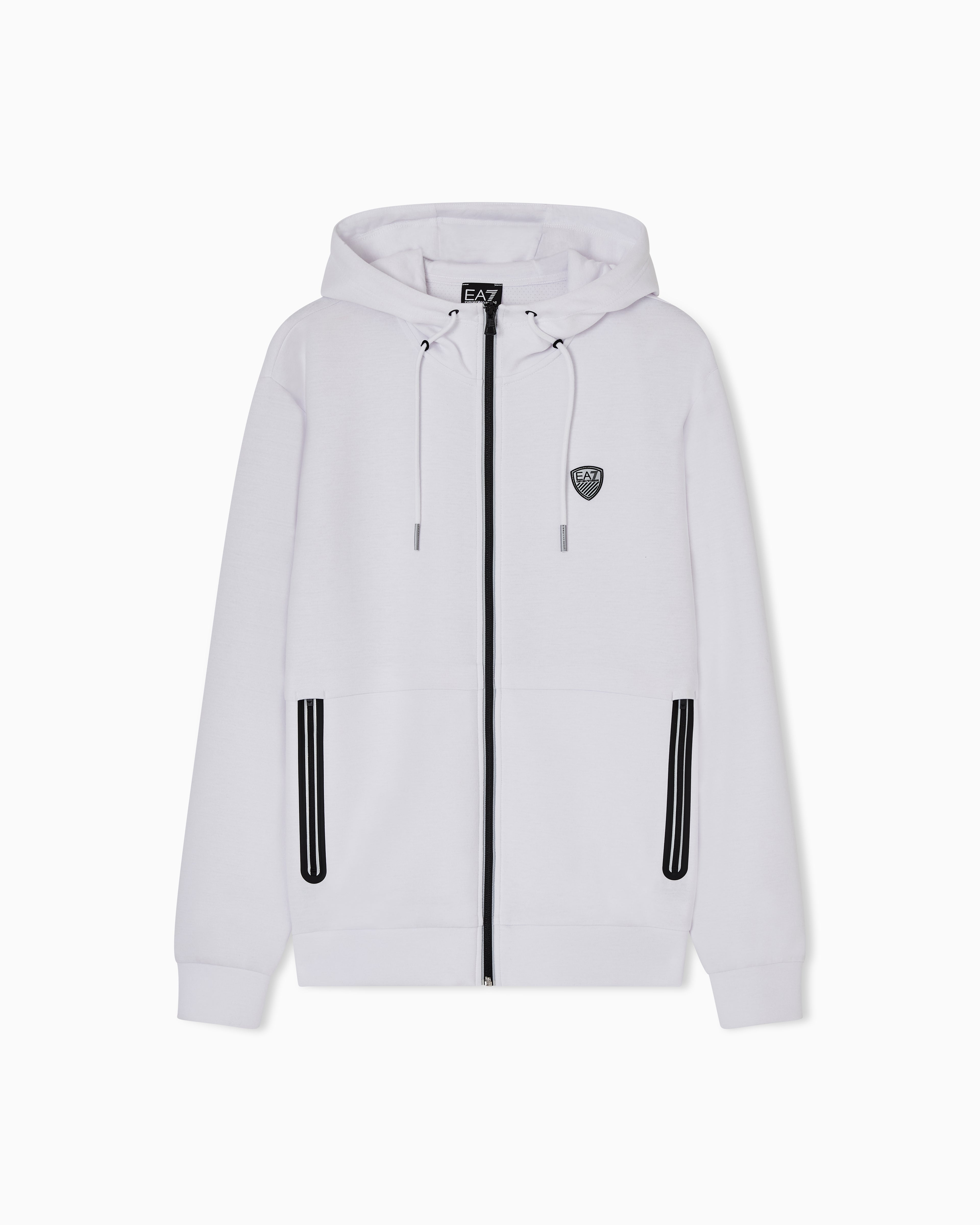 Mens Premium Shield Logo Full Zip Hooded Jacket