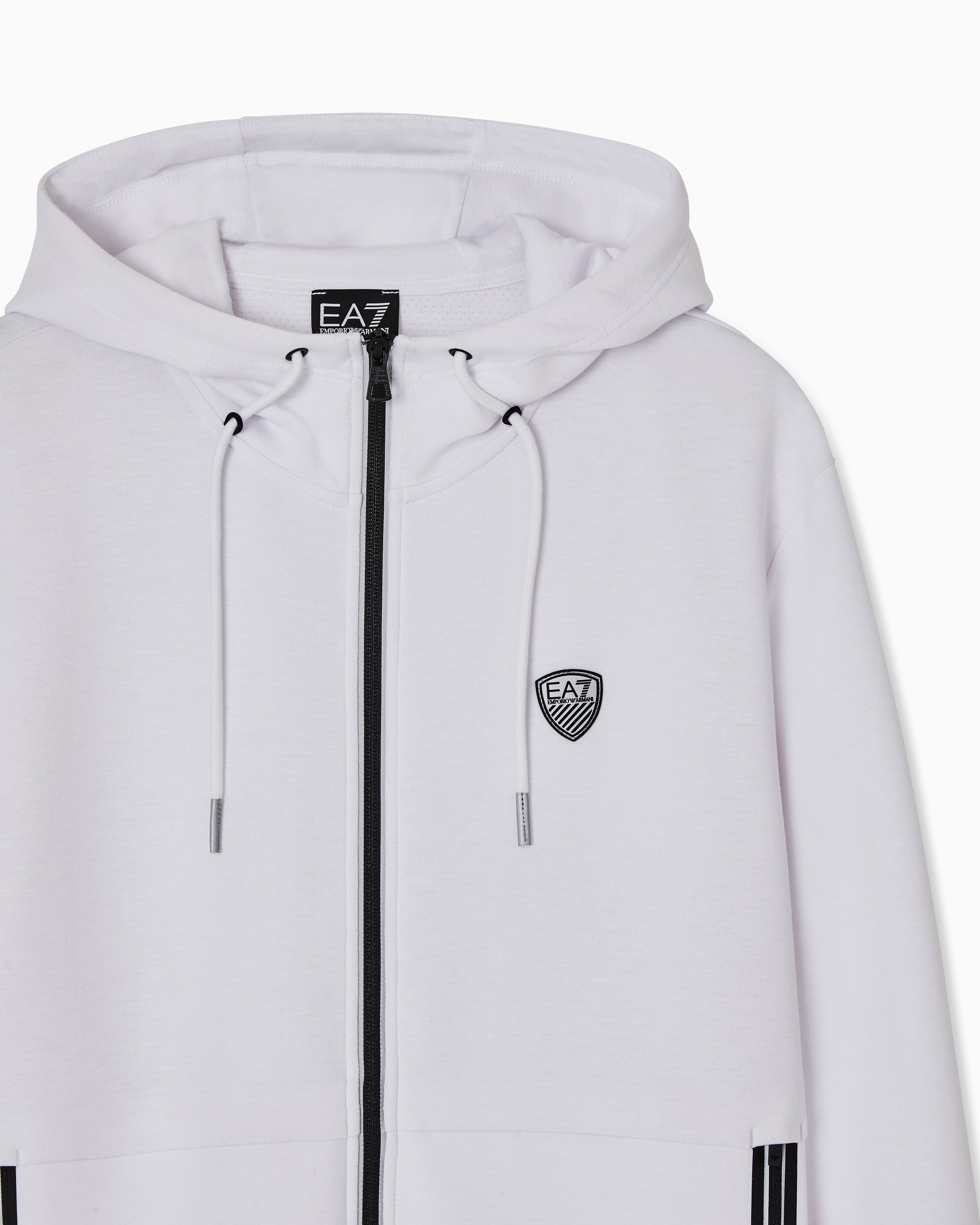 Mens Premium Shield Logo Full Zip Hooded Jacket