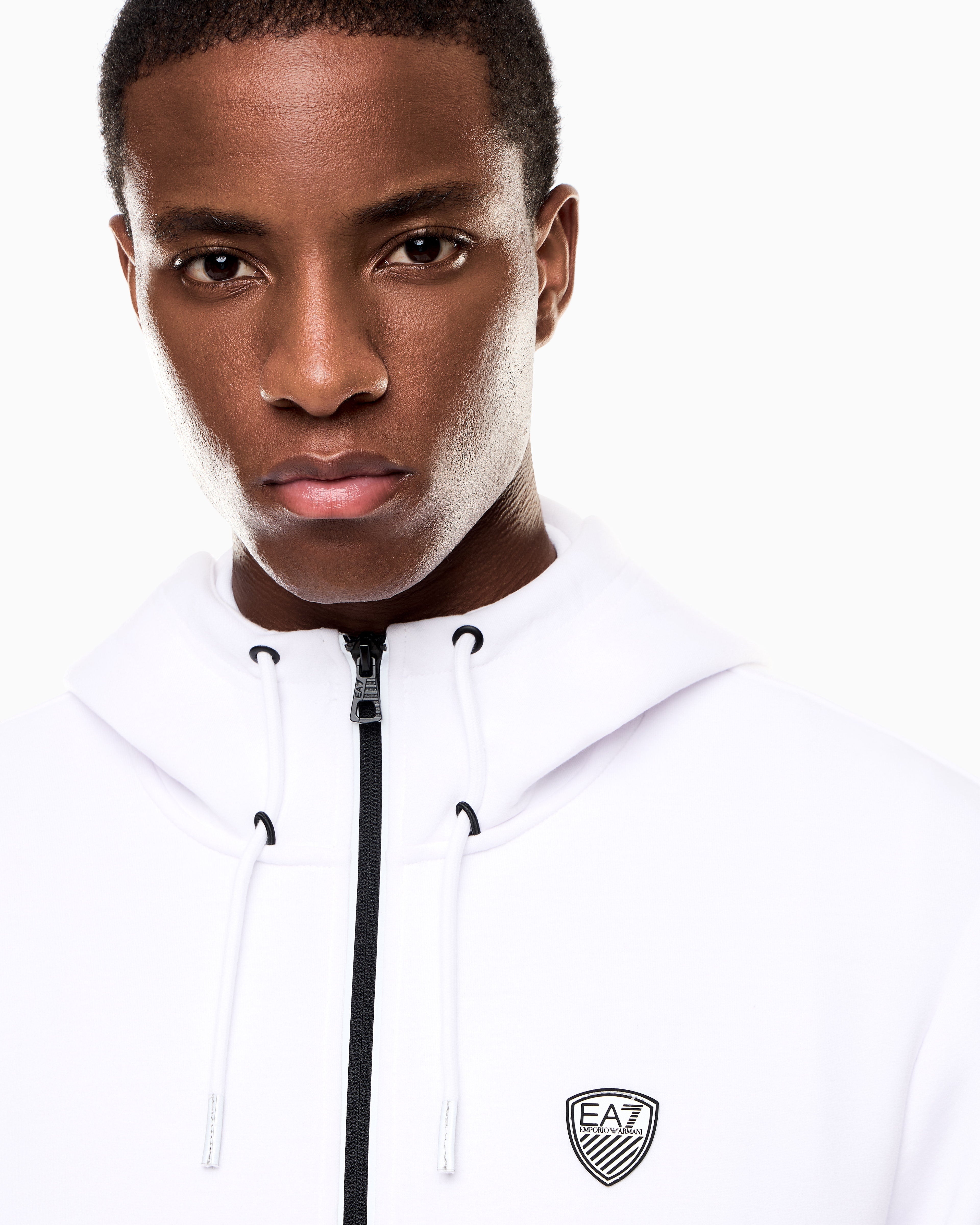 Mens Premium Shield Logo Full Zip Hooded Jacket