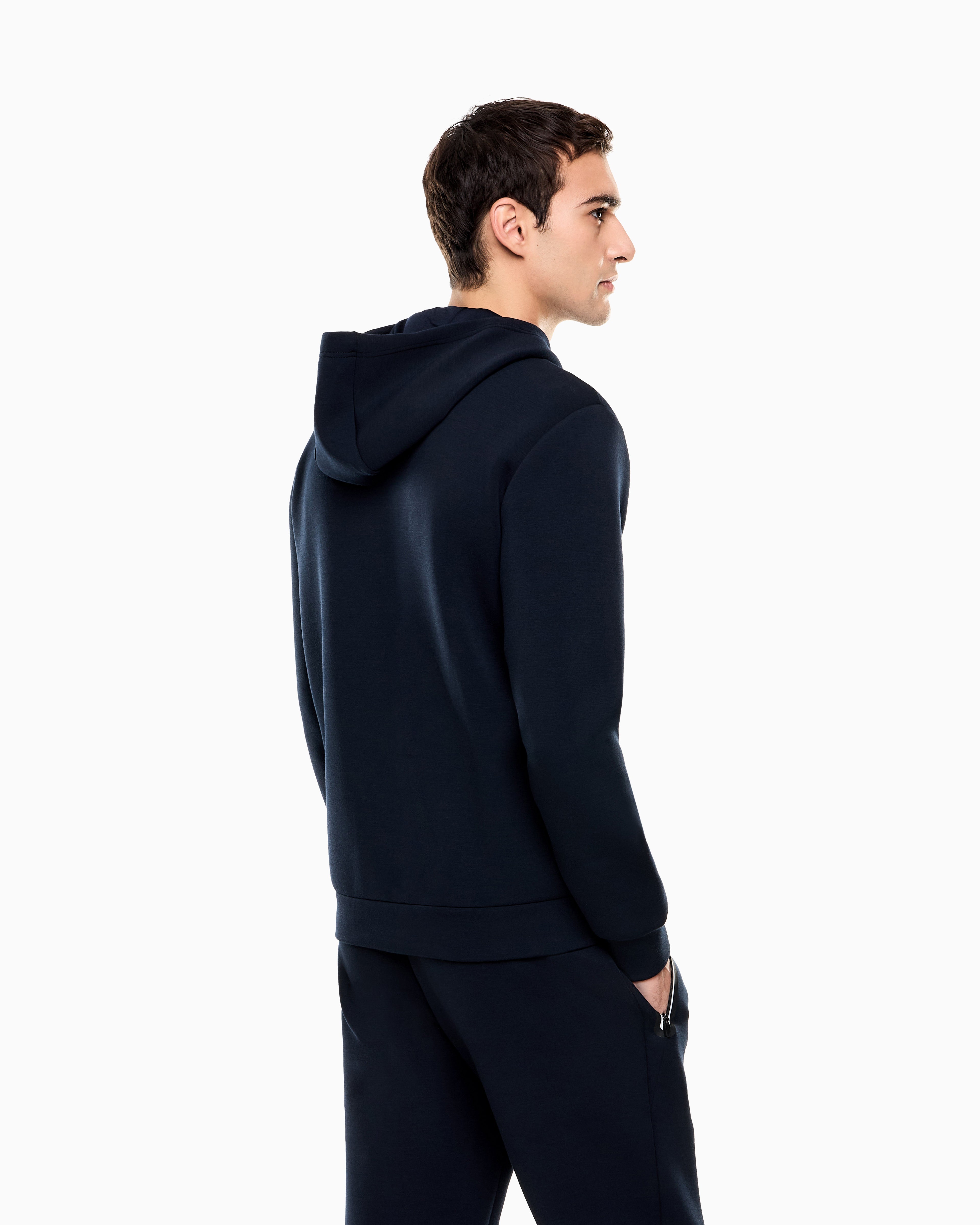 Mens Premium Shield Logo Full Zip Hooded Jacket