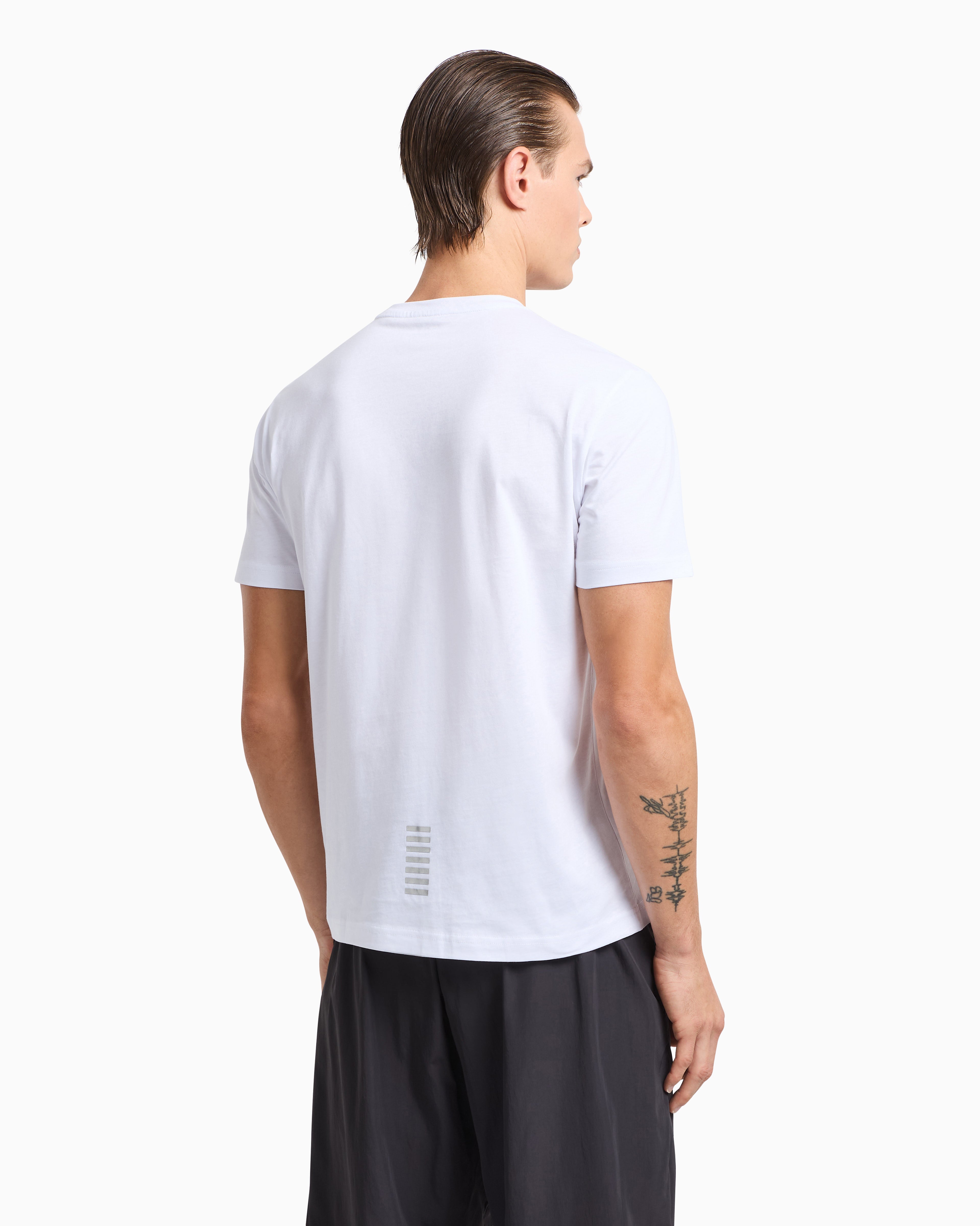 Mens Train Core Identity Small Gold Logo Short Sleeve