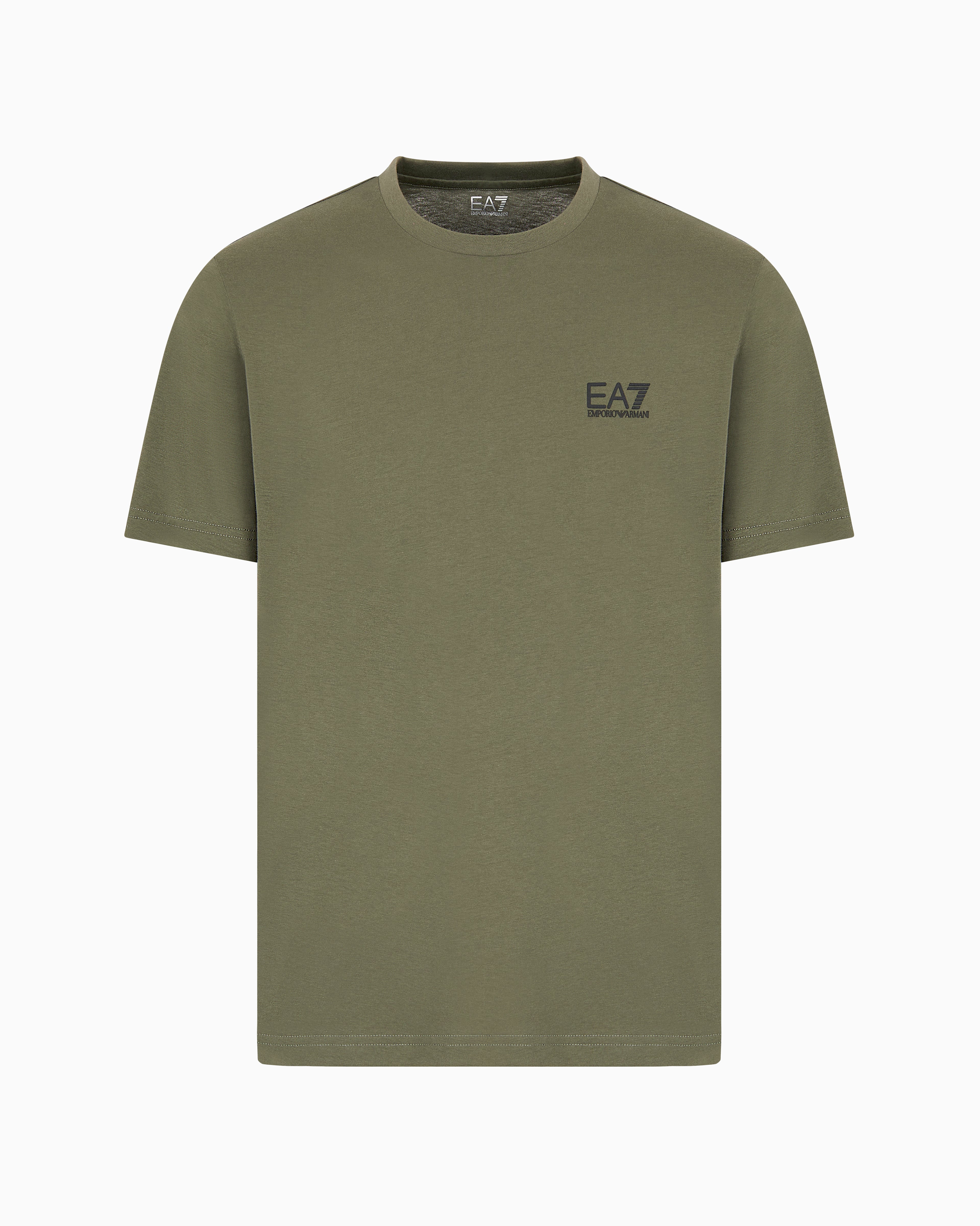 Mens Train Core Identity Small Gold Logo Short Sleeve
