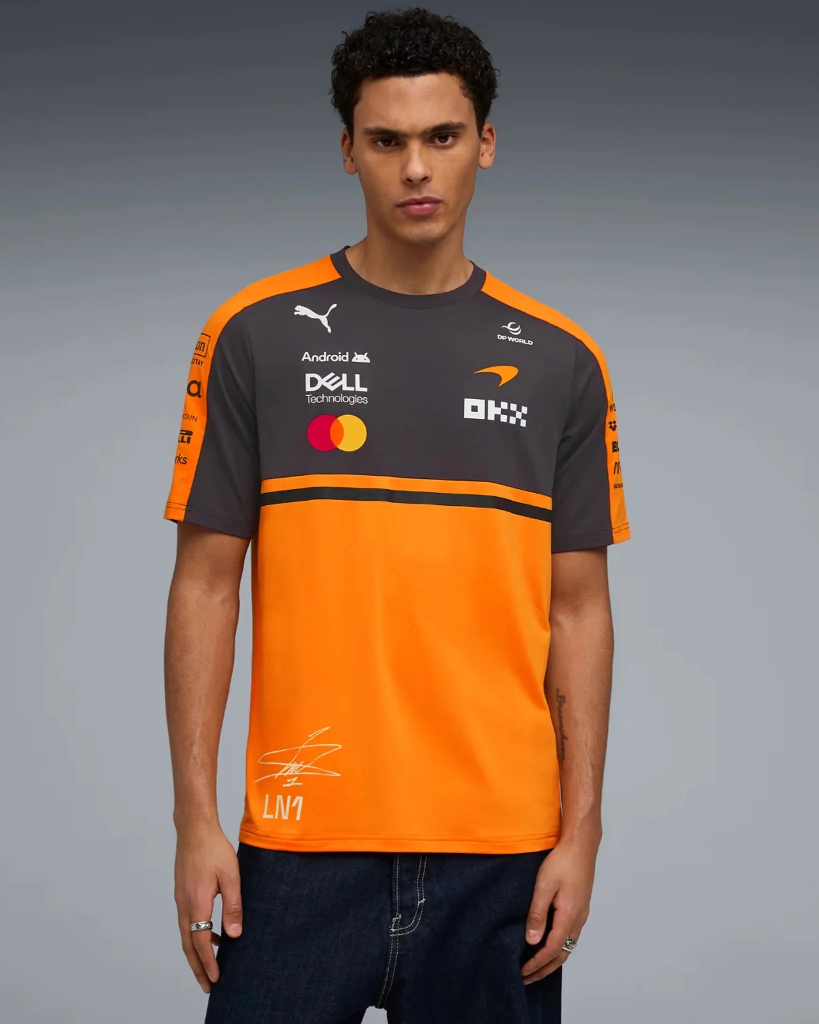 Mens McLaren F1 Lando Norris Drivers Replica T-Shirt